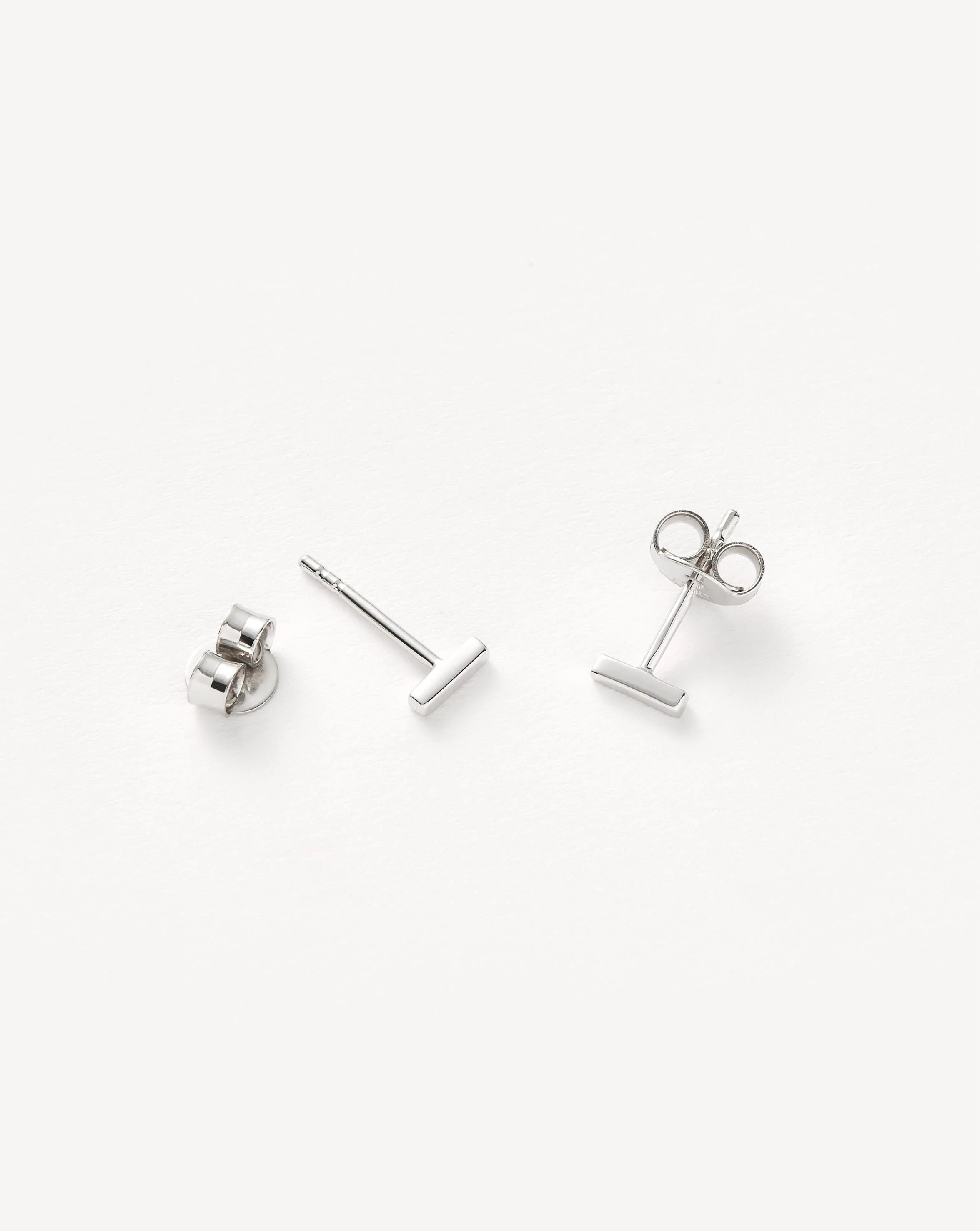 Bar Stud Earrings | Sterling Silver - Image 4