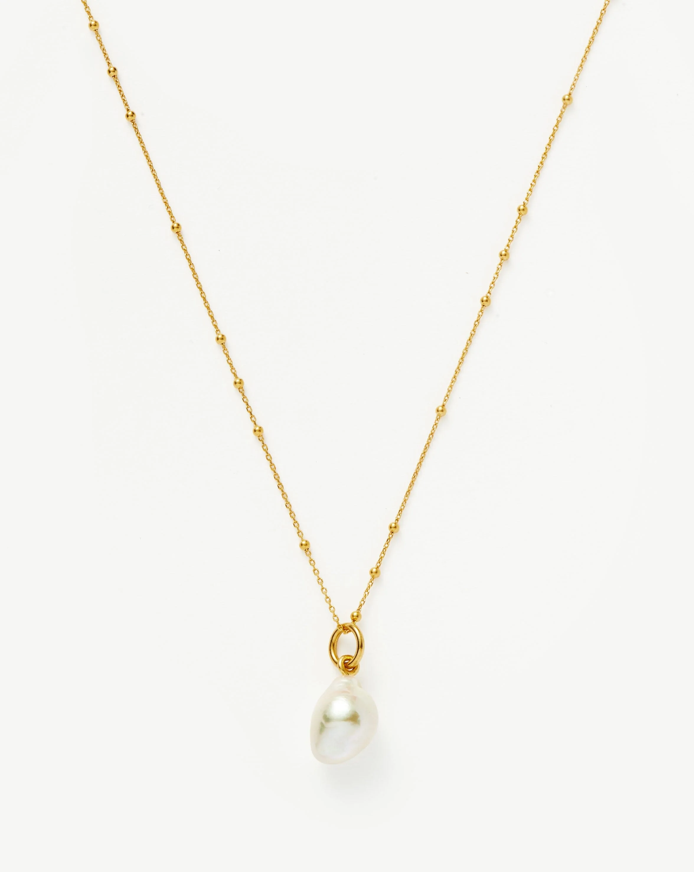 Baroque Pearl Chain Necklace | 18ct Gold Vermeil/Pearl