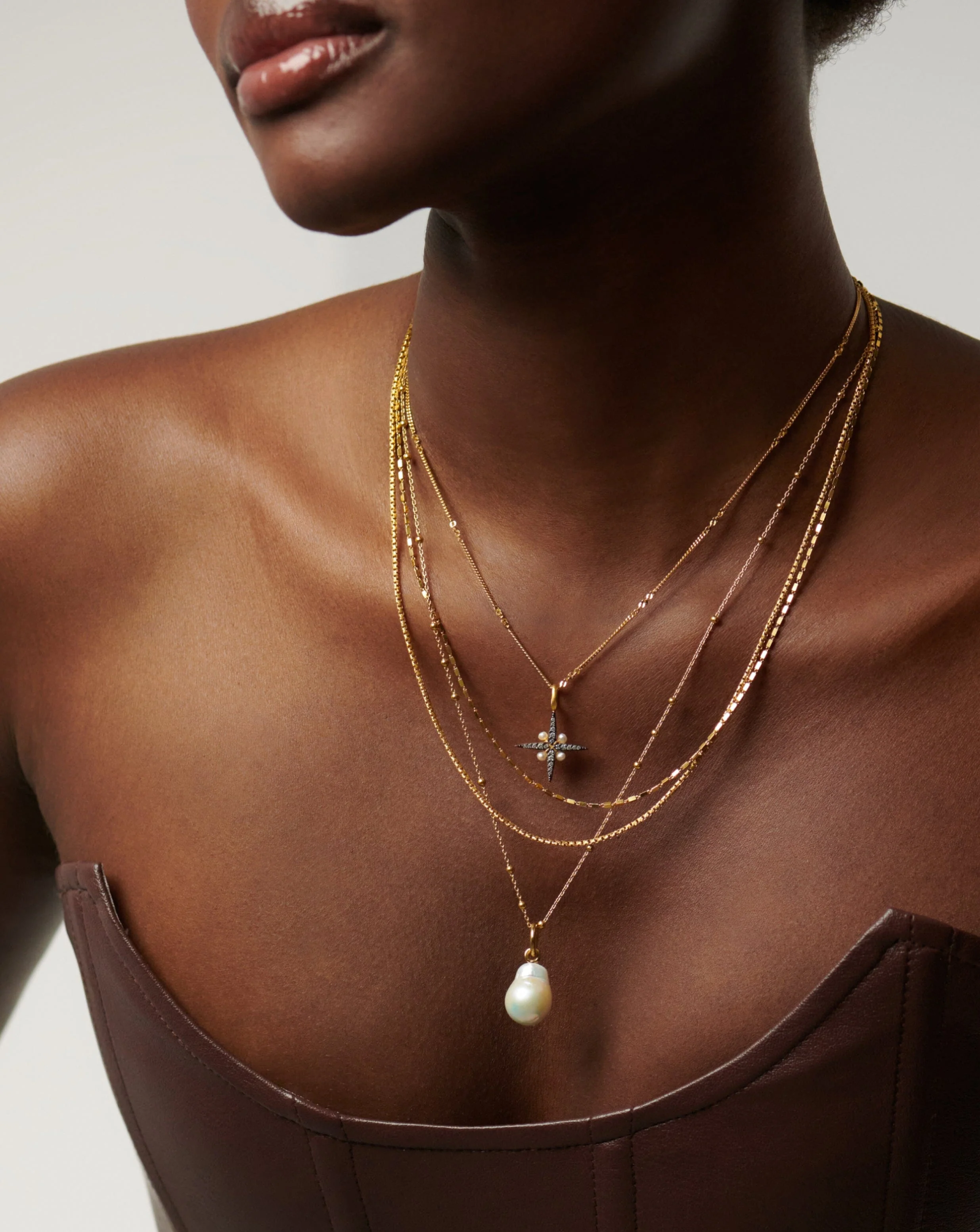 Baroque Pearl Chain Necklace | 18ct Gold Vermeil/Pearl - Image 3