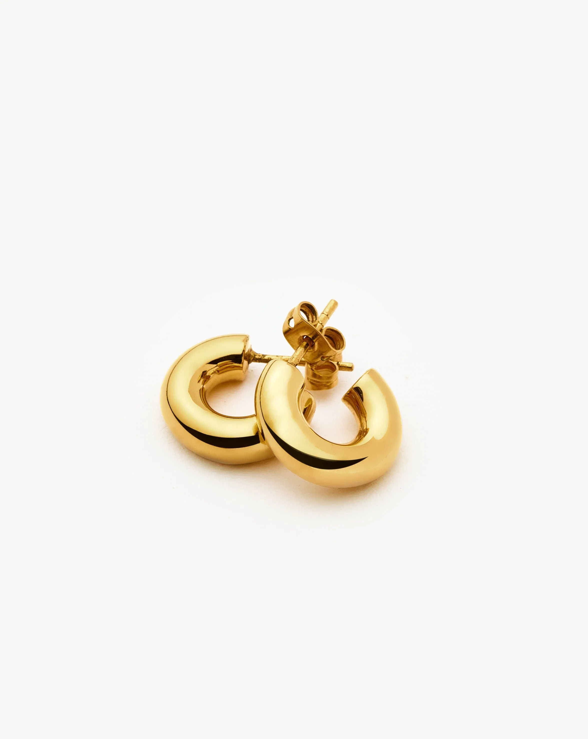 Chubby Mini Hoop Earrings | 18ct Gold Vermeil - Image 5