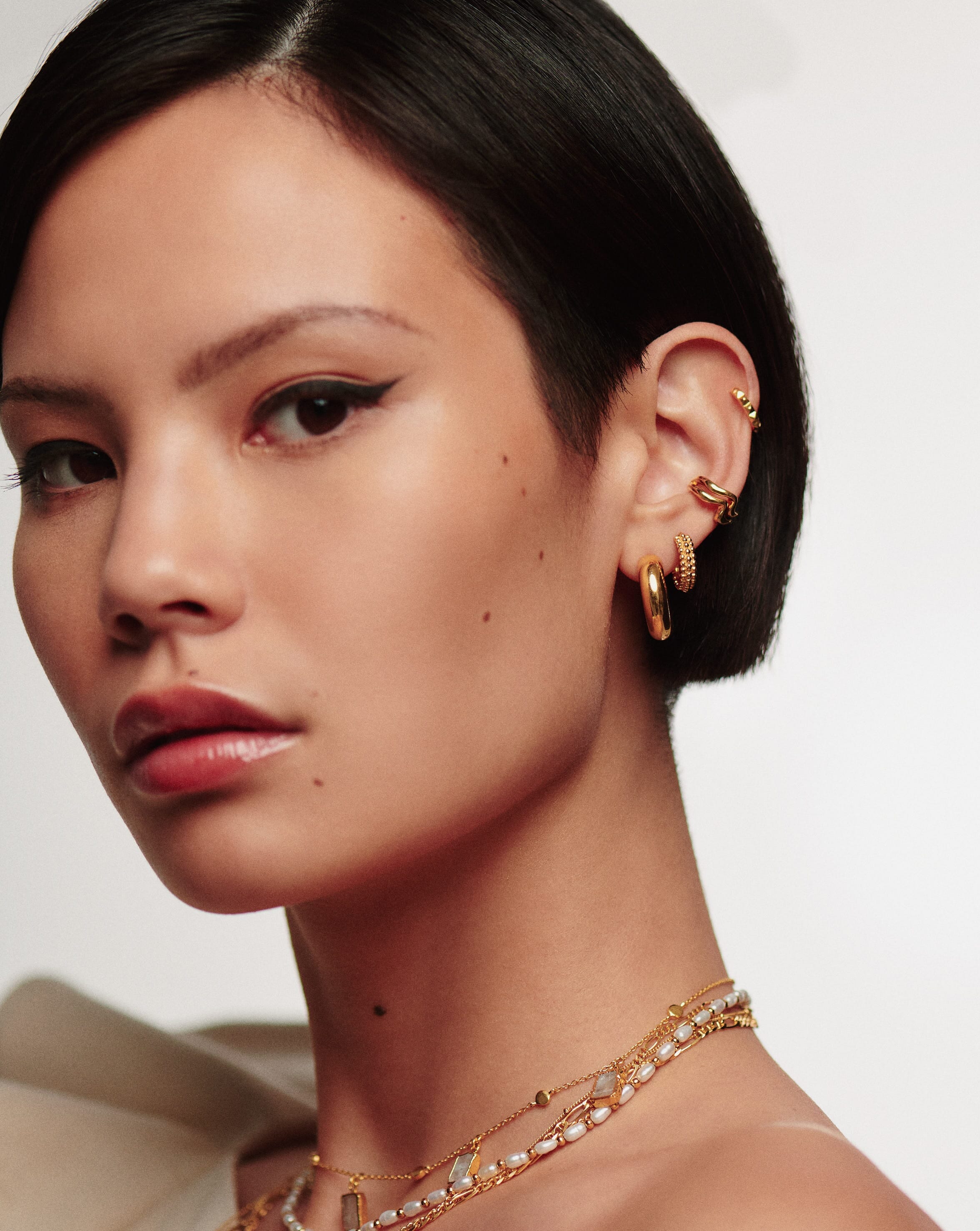 Chubby Small Hoop Earrings | 18ct Gold Vermeil - Image 2