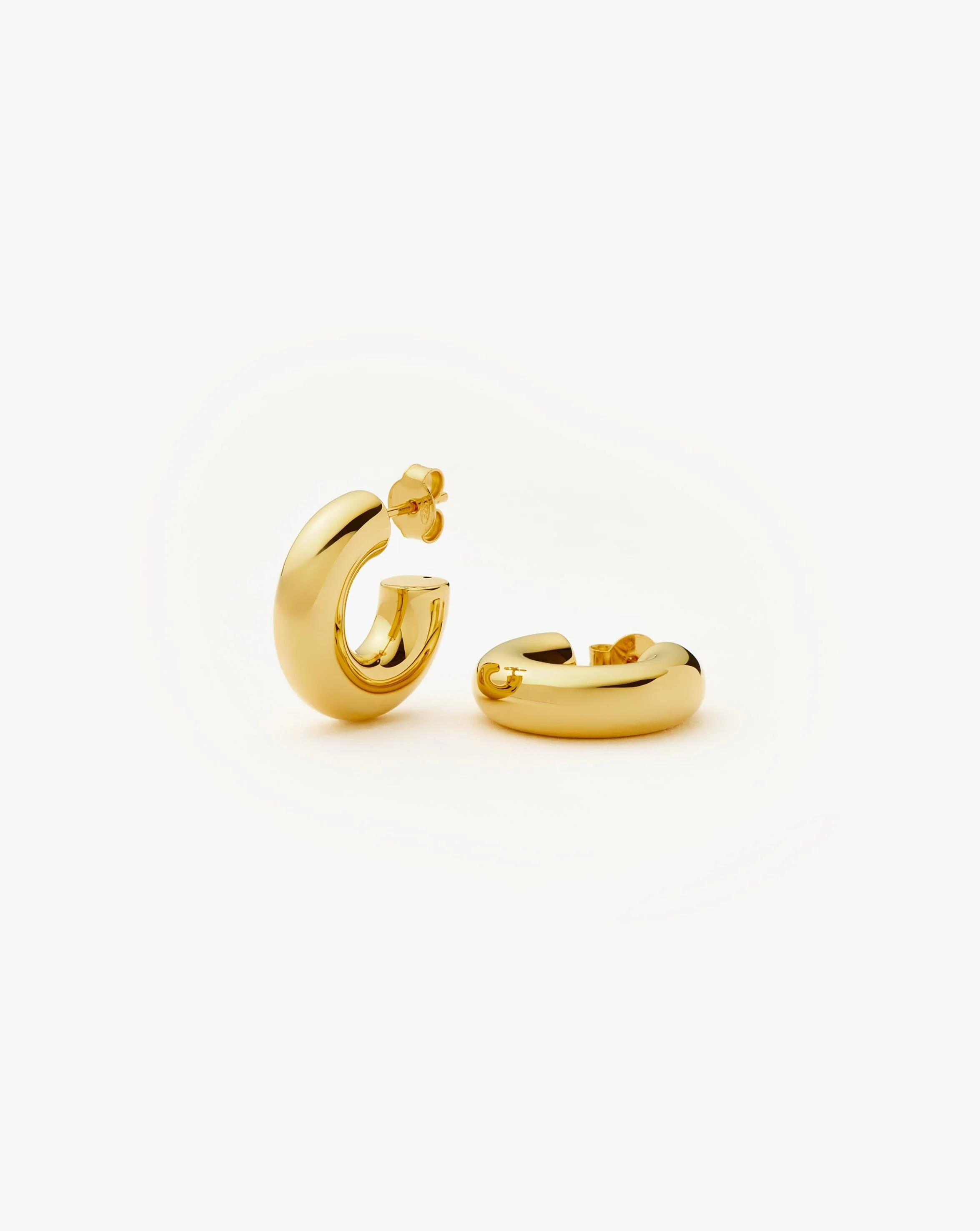 Chubby Small Hoop Earrings | 18ct Gold Vermeil - Image 4