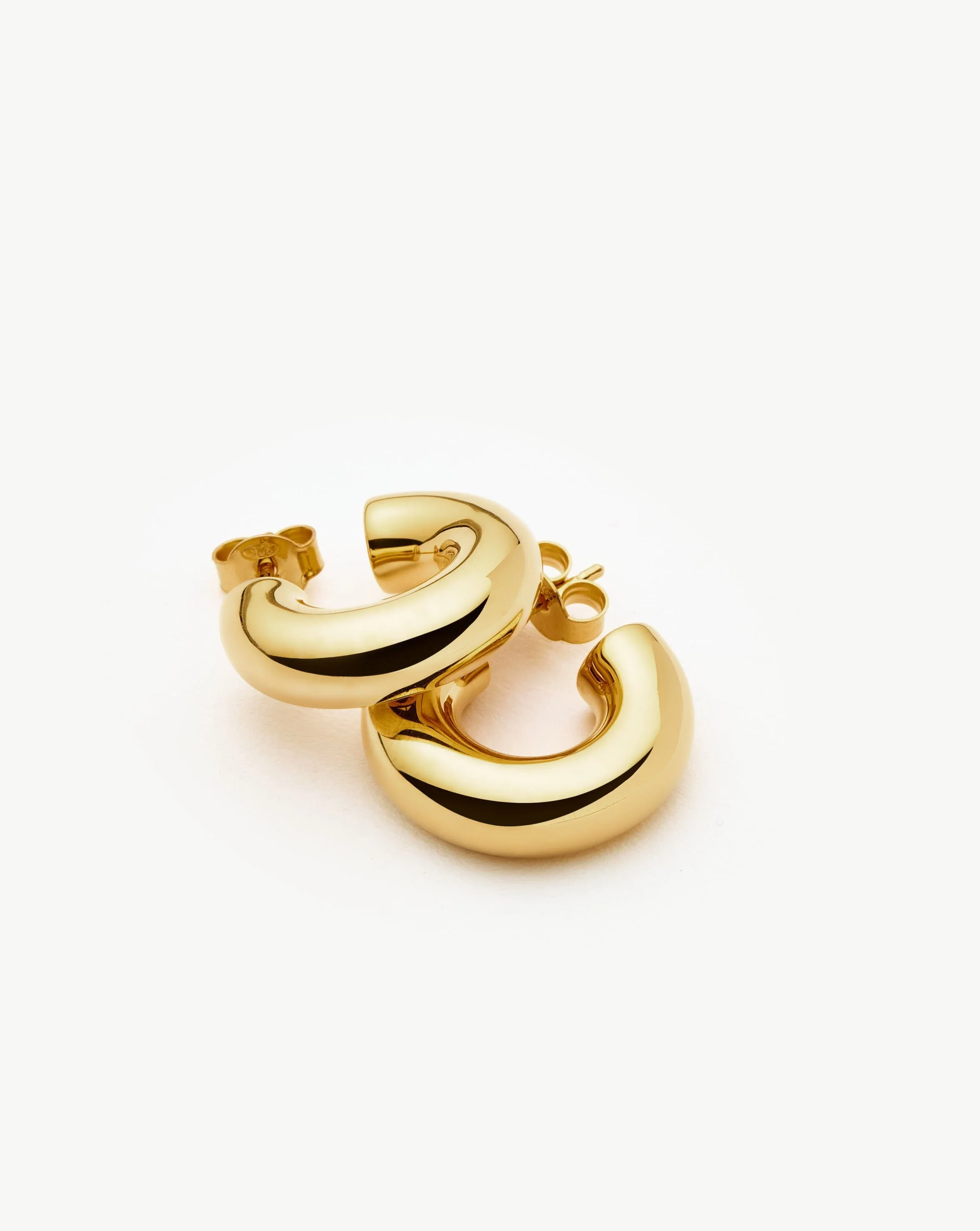 Chubby Small Hoop Earrings | 18ct Gold Vermeil - Image 5