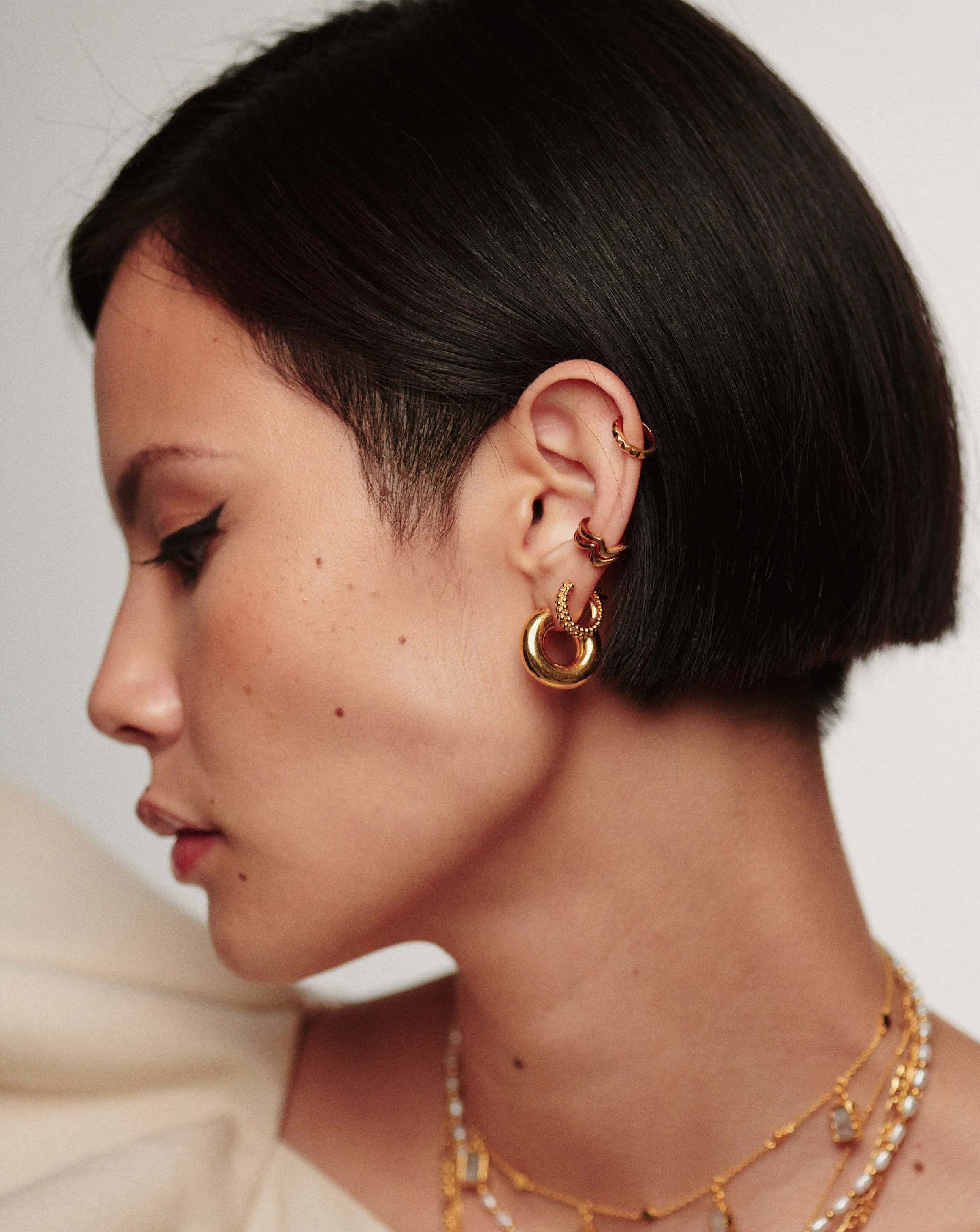 Chubby Small Hoop Earrings | 18ct Gold Vermeil - Image 6