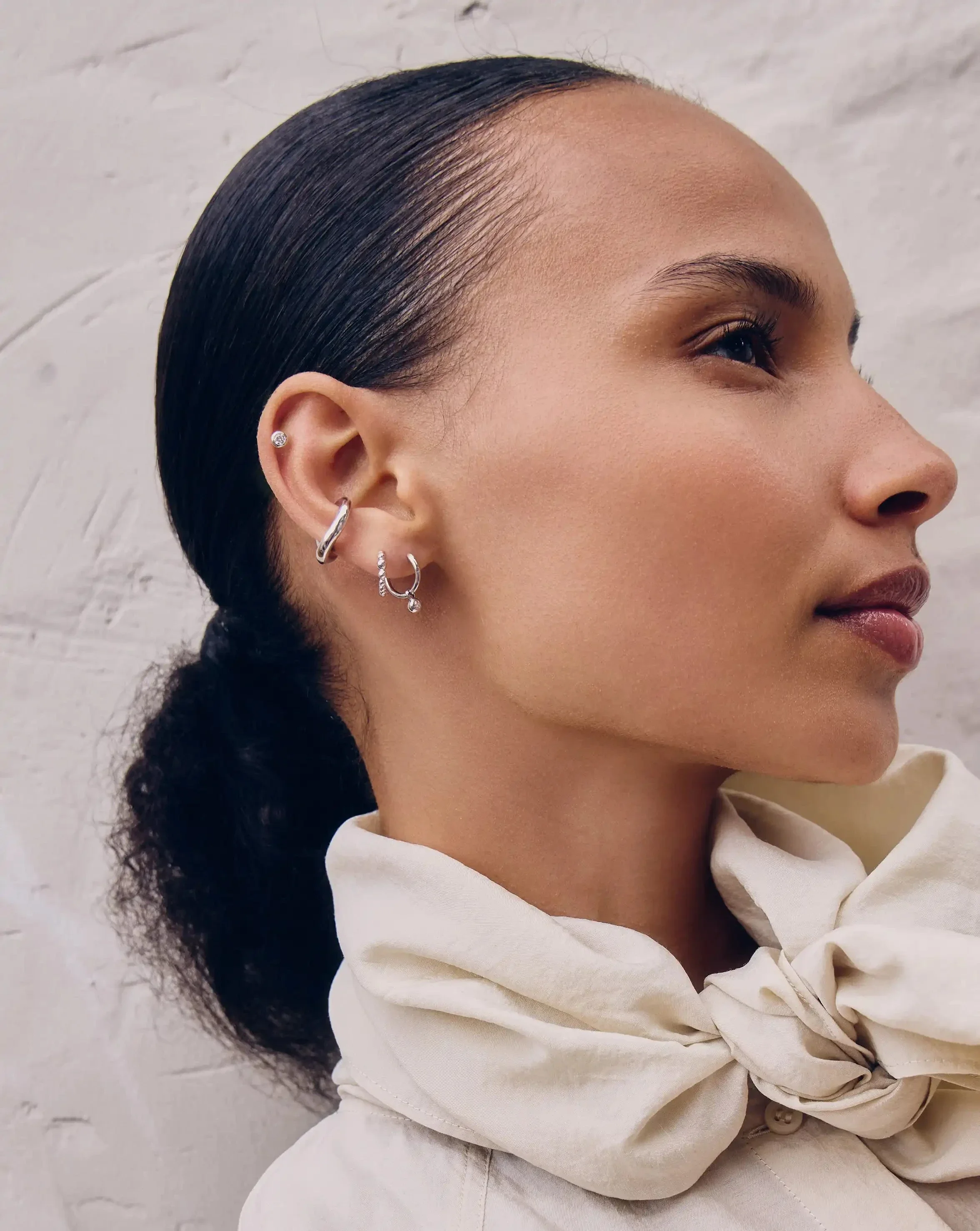 Classic Stone Stud Earrings | Sterling Silver - Image 2