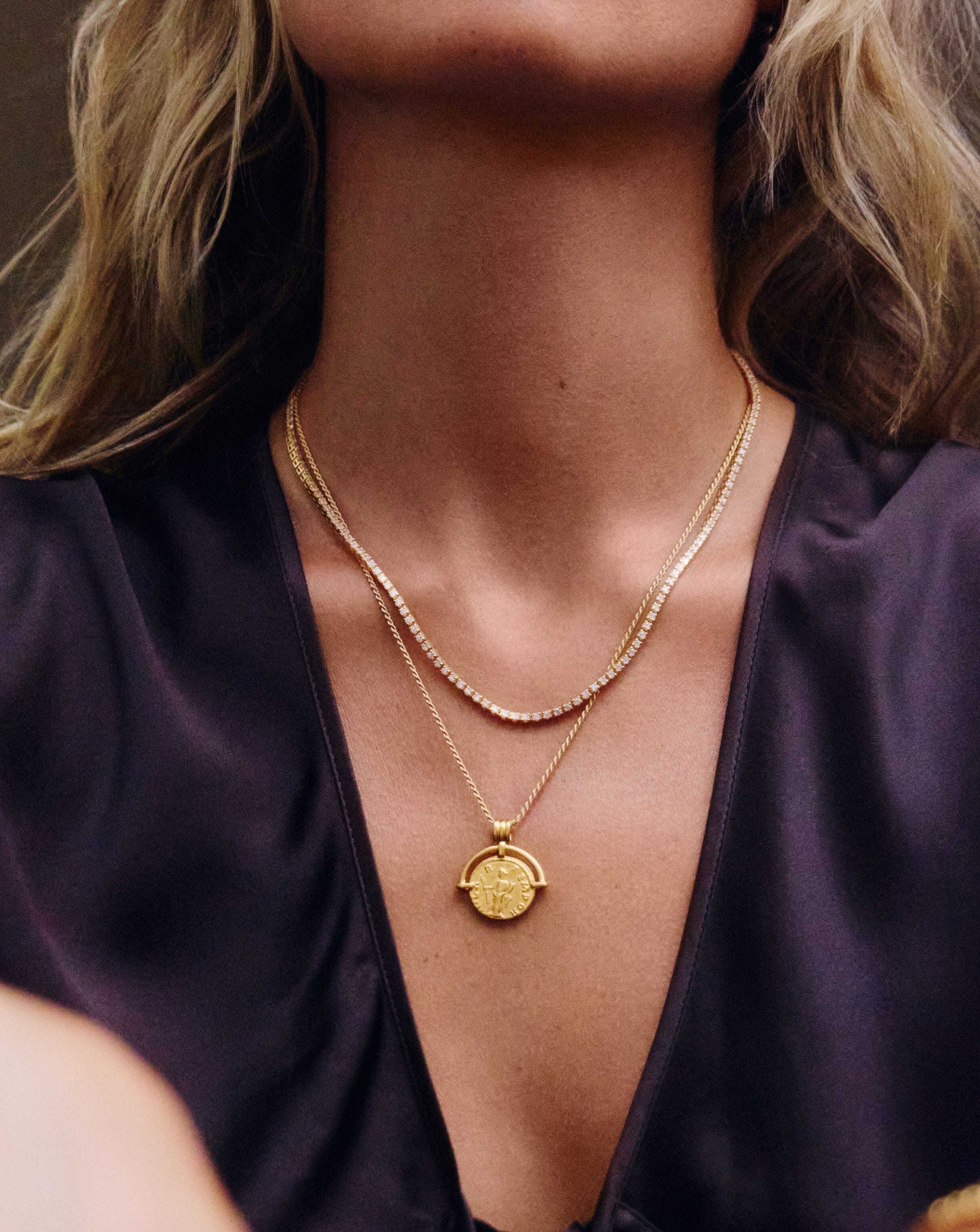 Classic Tennis Necklace | 18ct Gold Vermeil Cubic Zirconia - Image 2