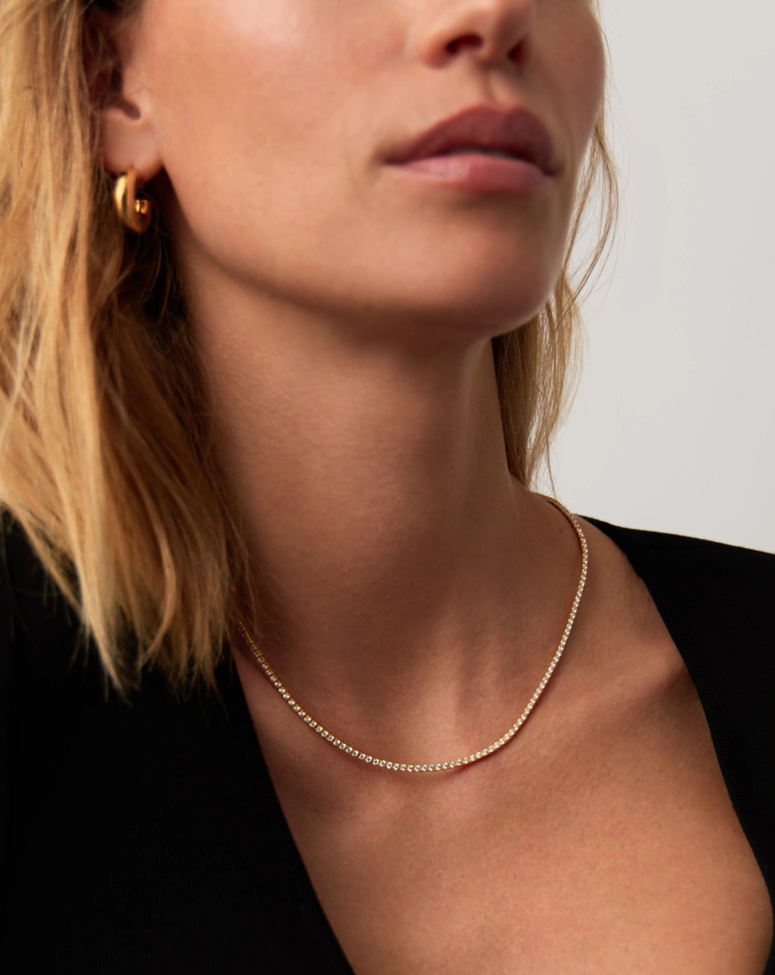 Classic Tennis Necklace | 18ct Gold Vermeil Cubic Zirconia - Image 3