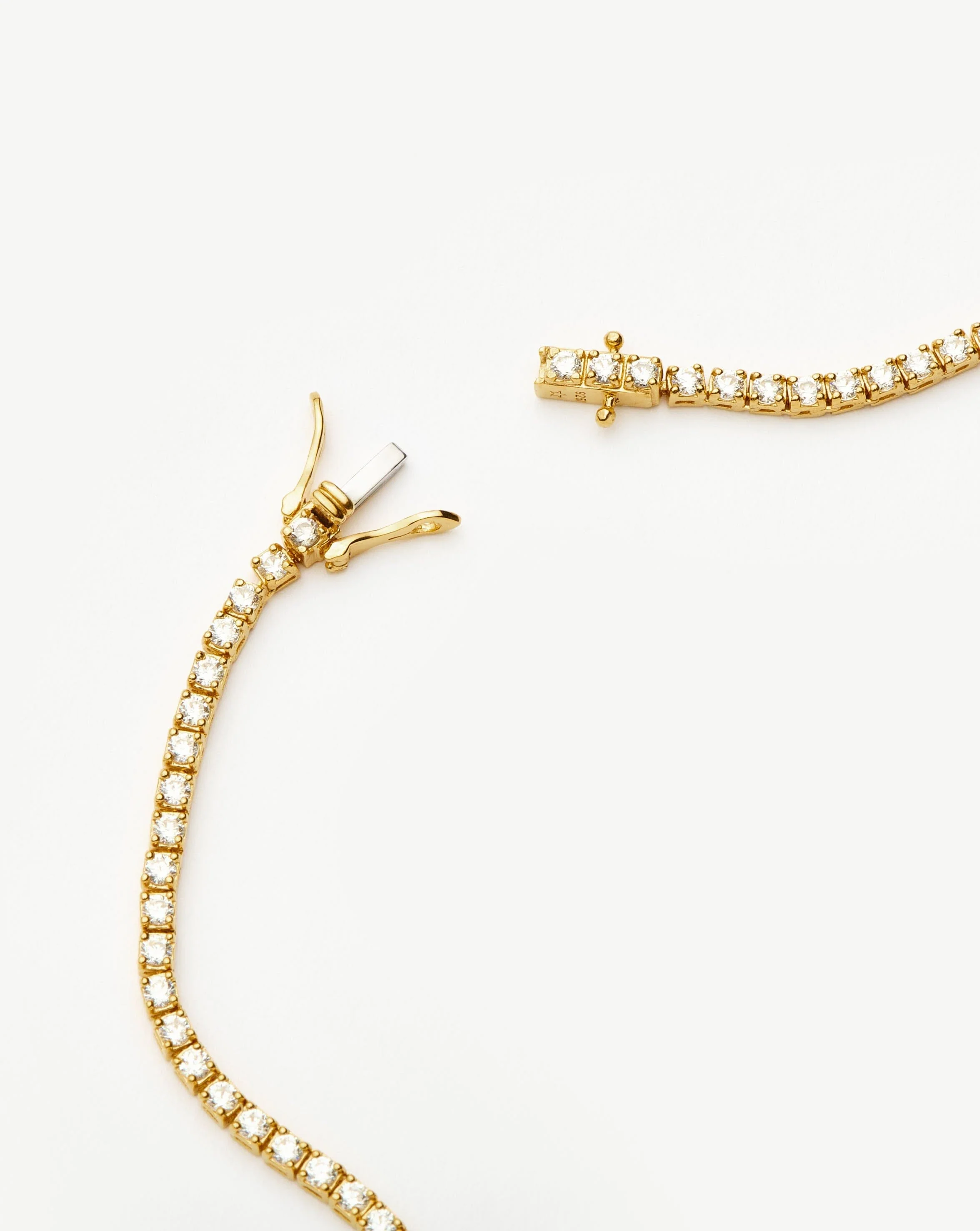 Classic Tennis Necklace | 18ct Gold Vermeil Cubic Zirconia - Image 4