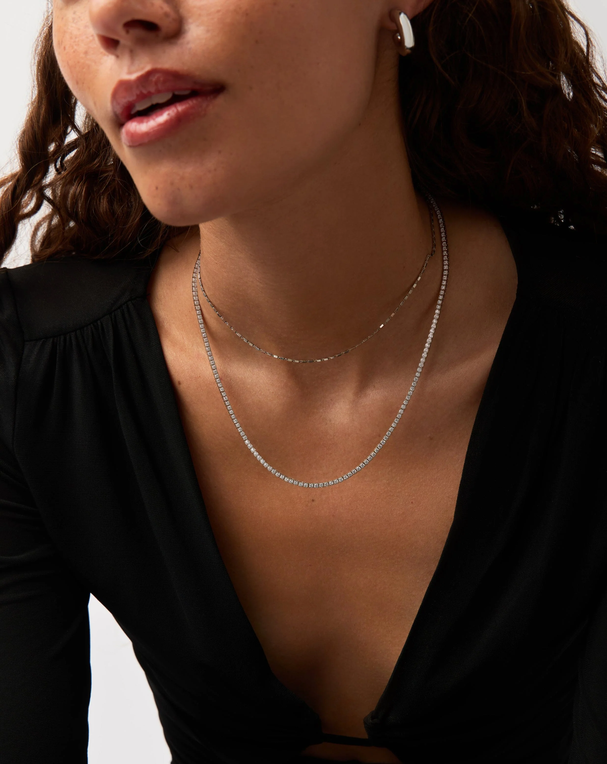 Classic Tennis Necklace | Sterling Silver Cubic Zirconia - Image 2