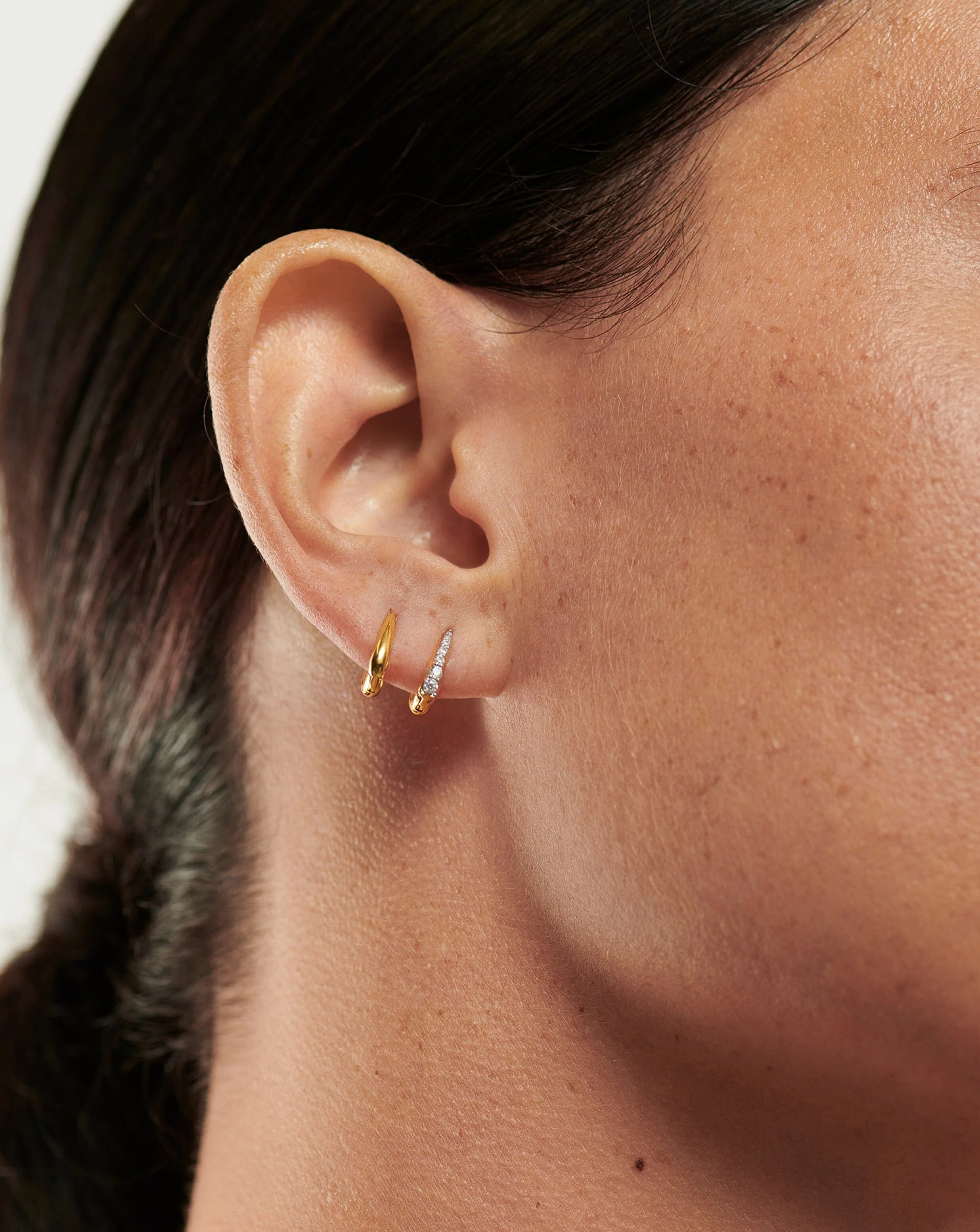 Claw Huggies | 18ct Gold Vermeil - Image 2