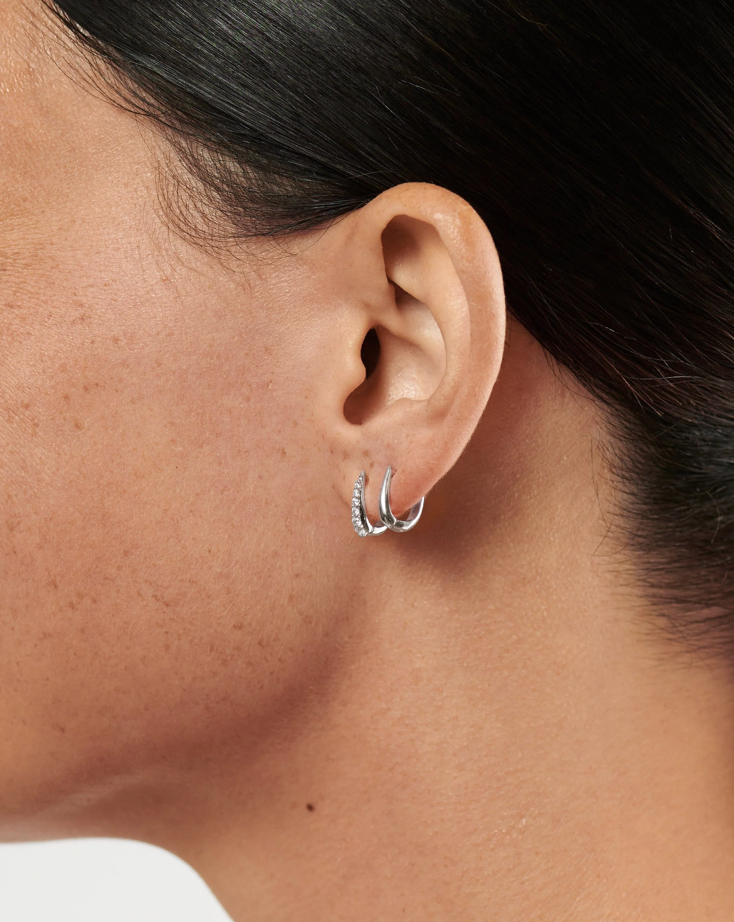 Claw Huggies Earring Set - Image 2