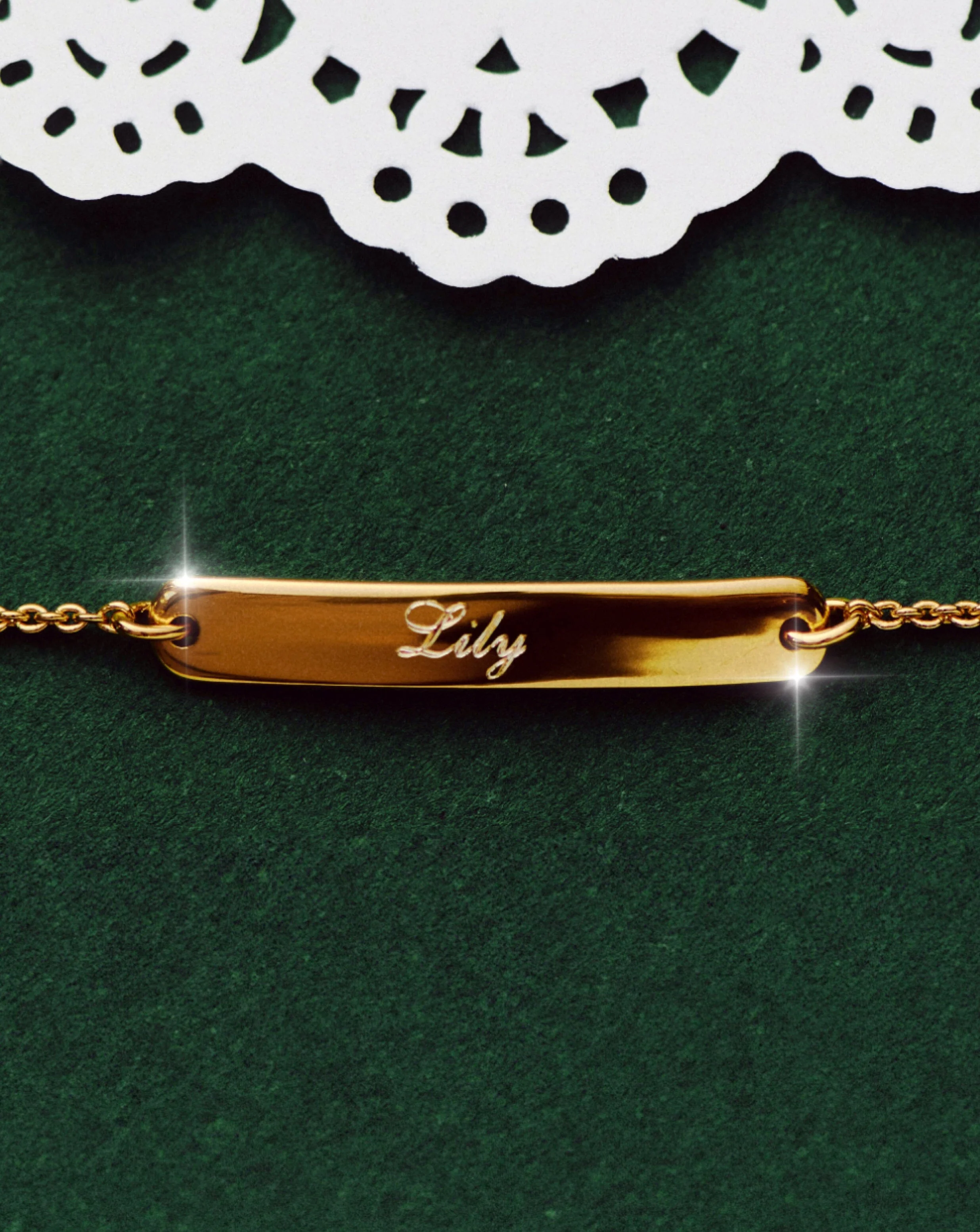 Engravable Bar Chain Bracelet | 18ct Gold Vermeil - Image 4