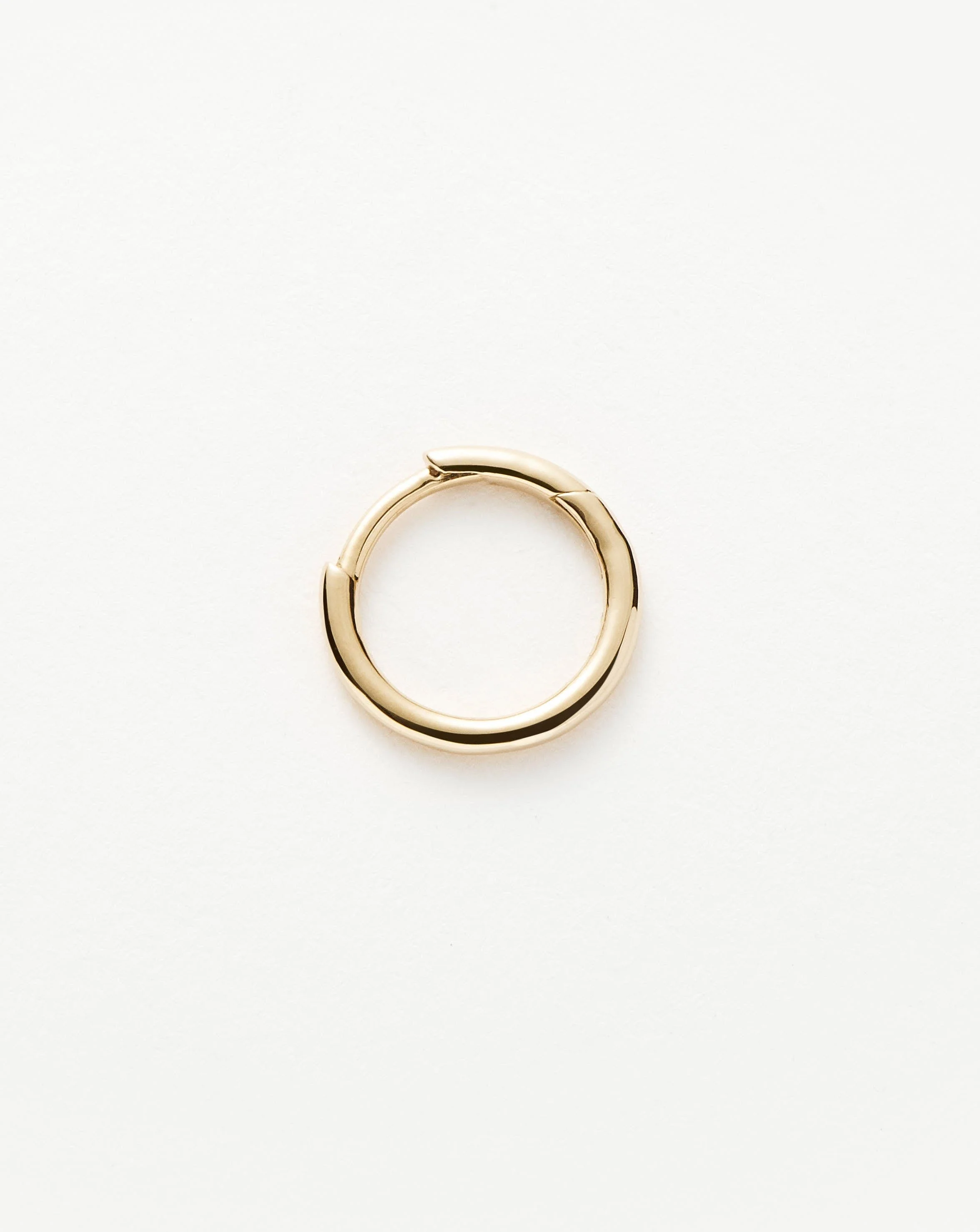 Solid Gold Classic Single Mini Hoop Earring - Image 4