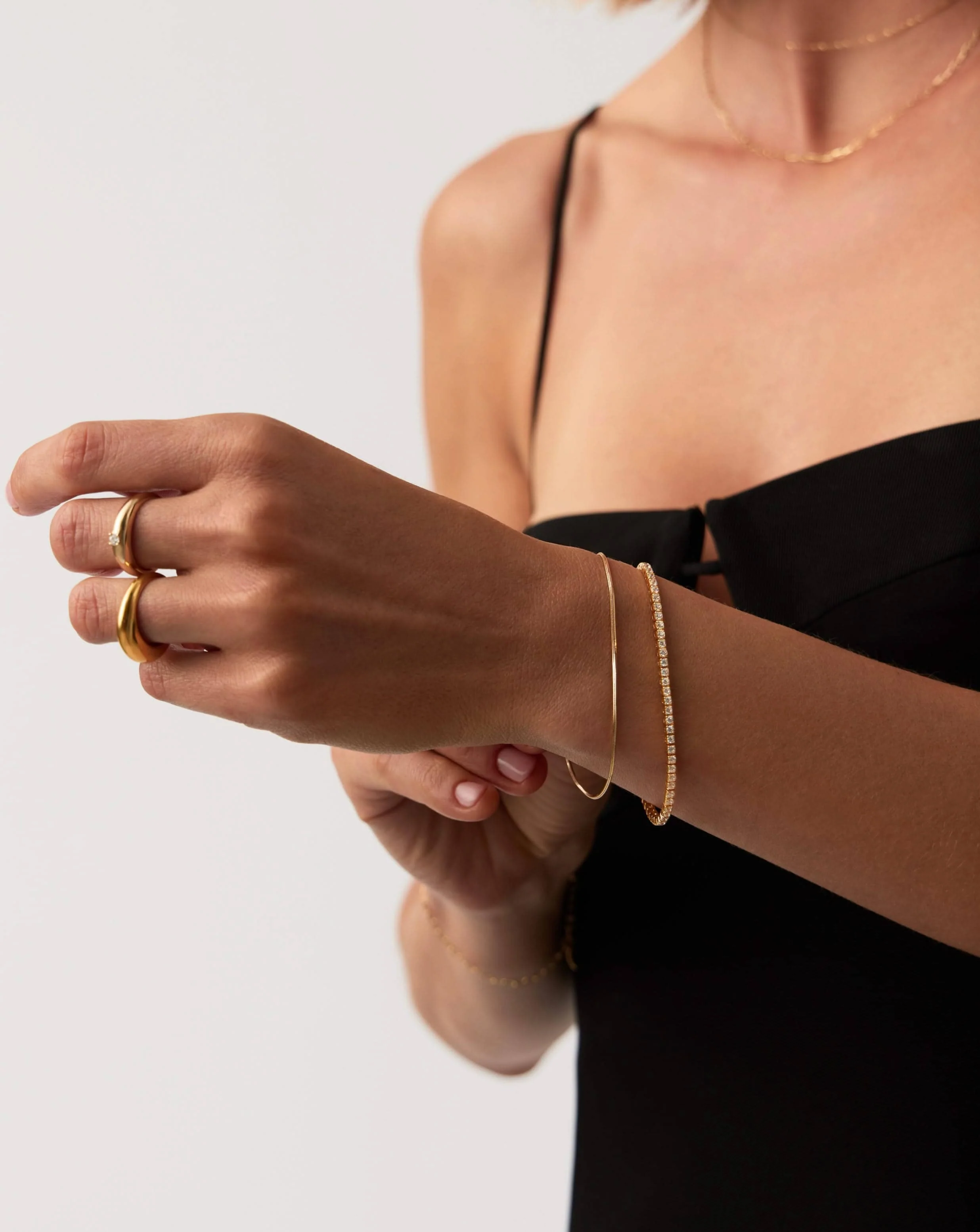 Solid Gold Diamond Tennis Bracelet - Size XS/S | 14ct Solid Gold Lab Grown Diamonds - Image 2