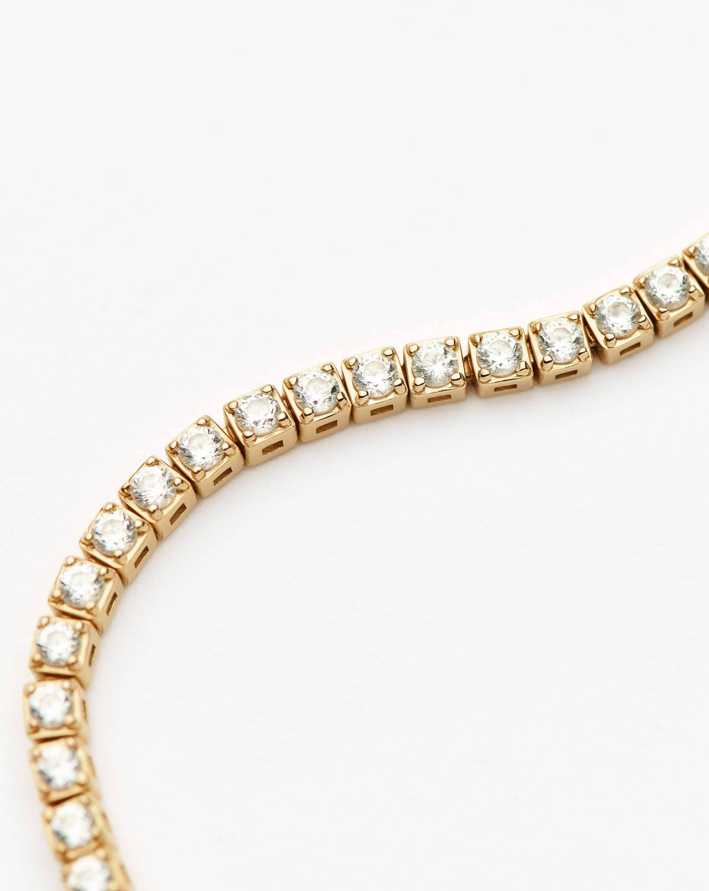 Solid Gold Diamond Tennis Bracelet - Size XS/S | 14ct Solid Gold Lab Grown Diamonds - Image 3