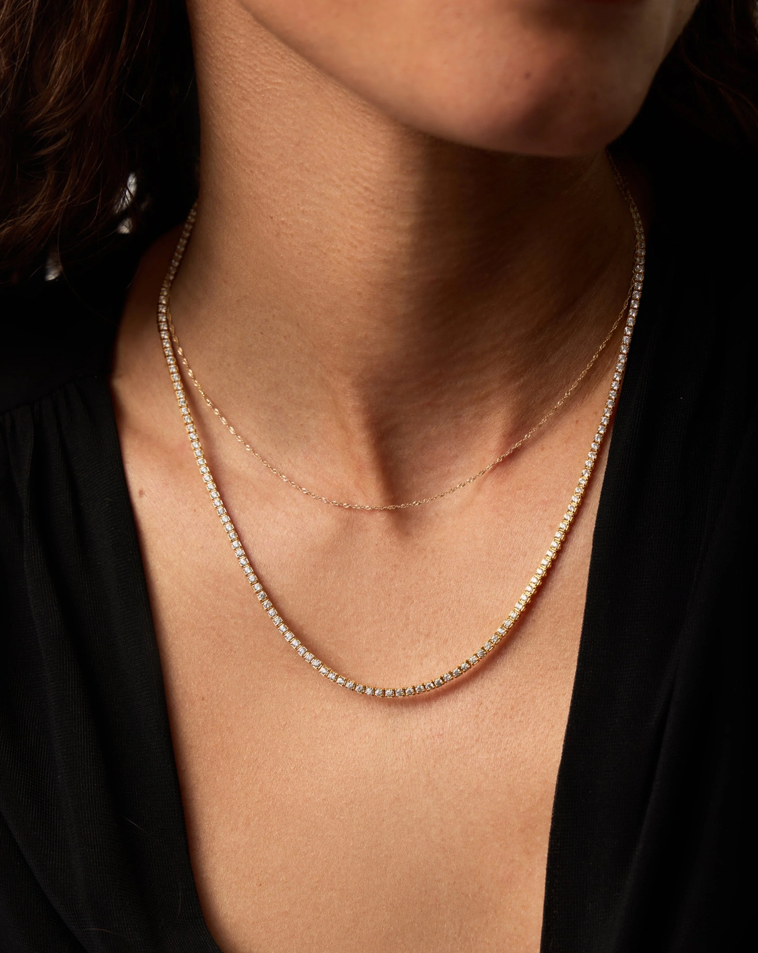 Solid Gold Diamond Tennis Necklace | 14ct Solid Gold Diamond - Image 2