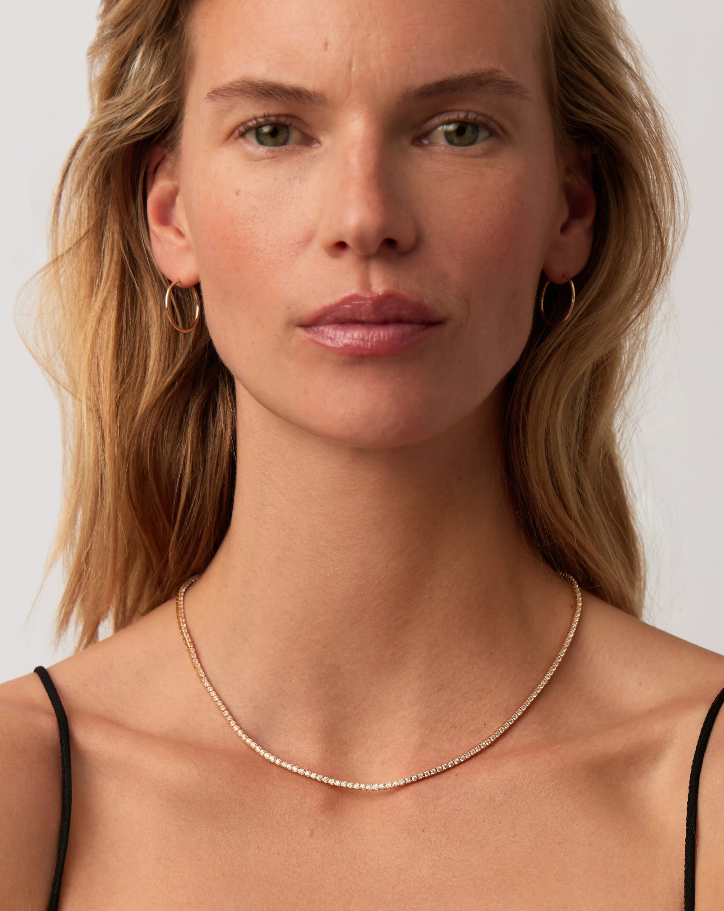 Solid Gold Diamond Tennis Necklace | 14ct Solid Gold Diamond - Image 3