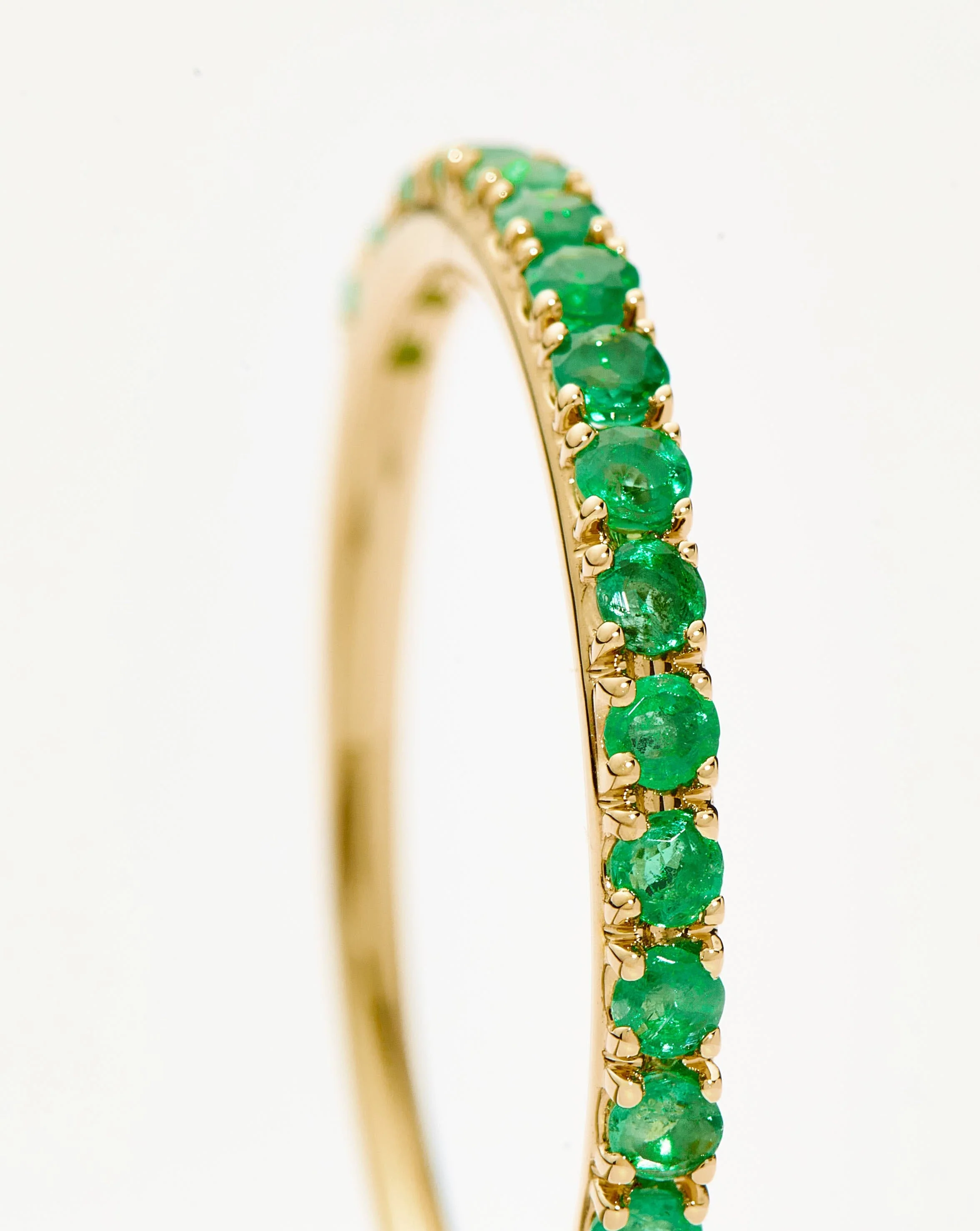 Solid Gold Half Emerald Eternity Ring - Image 4