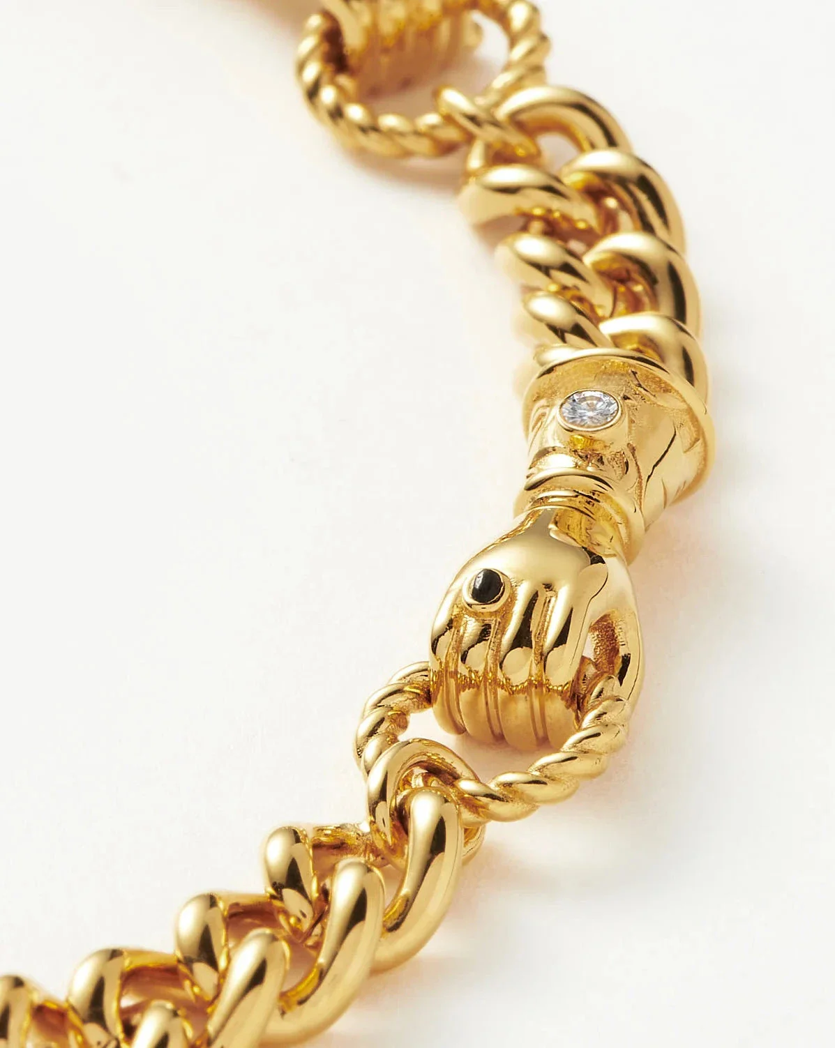 Harris Reed In Good Hands Charm Bracelet | 18ct Gold Plated/Black Onyx & Pearl - Image 4