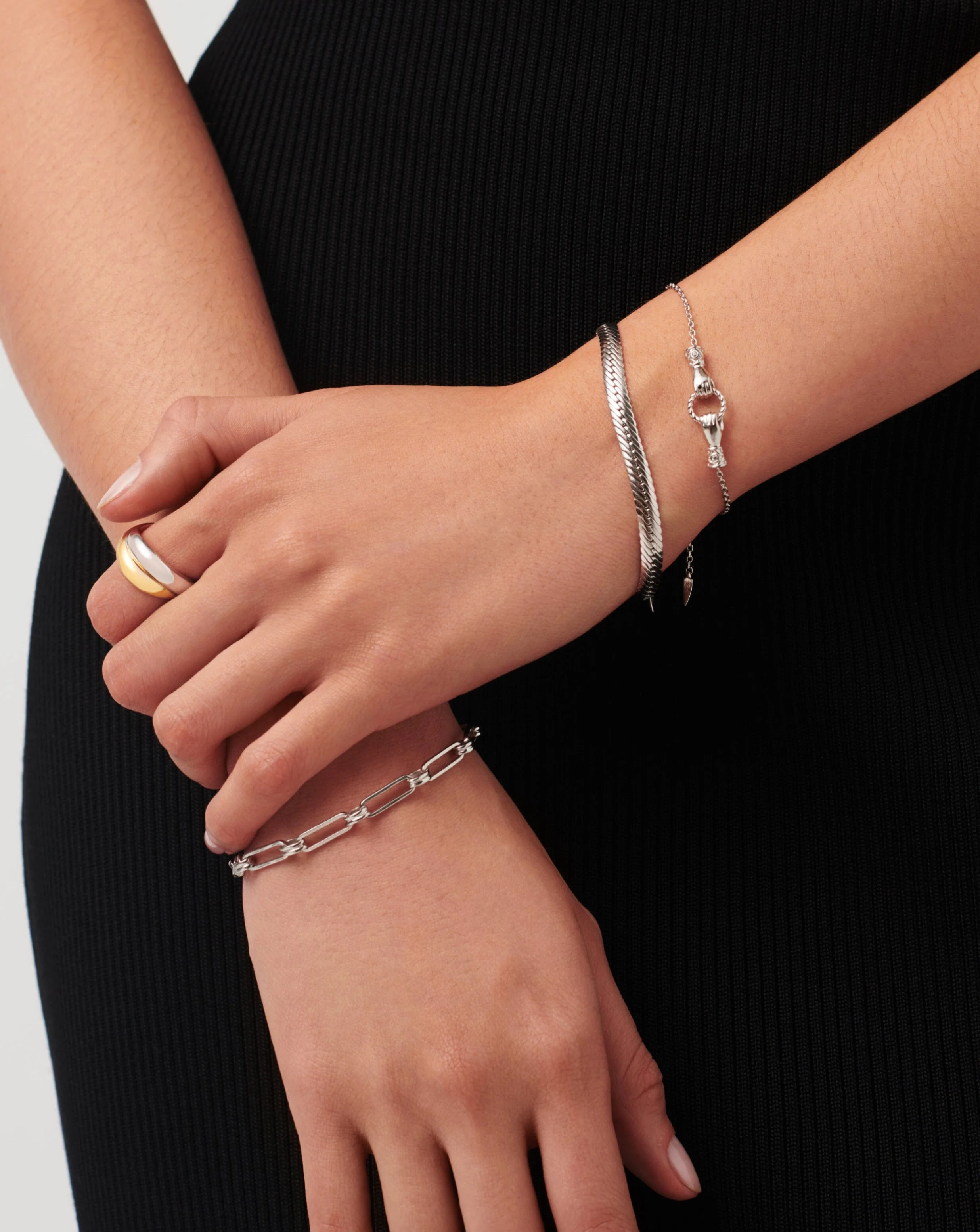 Harris Reed In Good Hands Slider Bracelet | Silver Plated/Cubic Zirconia - Image 3
