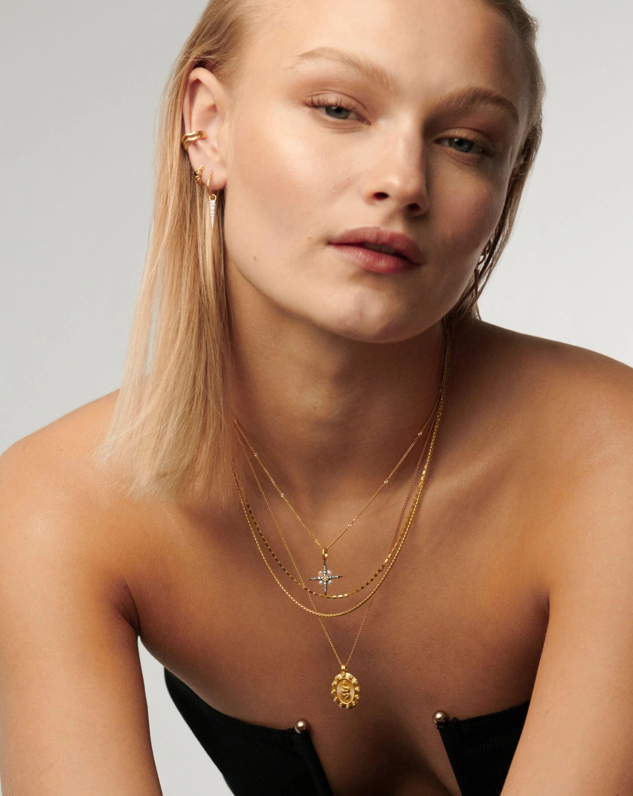 Harris Reed North Star Pearl Necklace | Gold/Pearl - Image 3