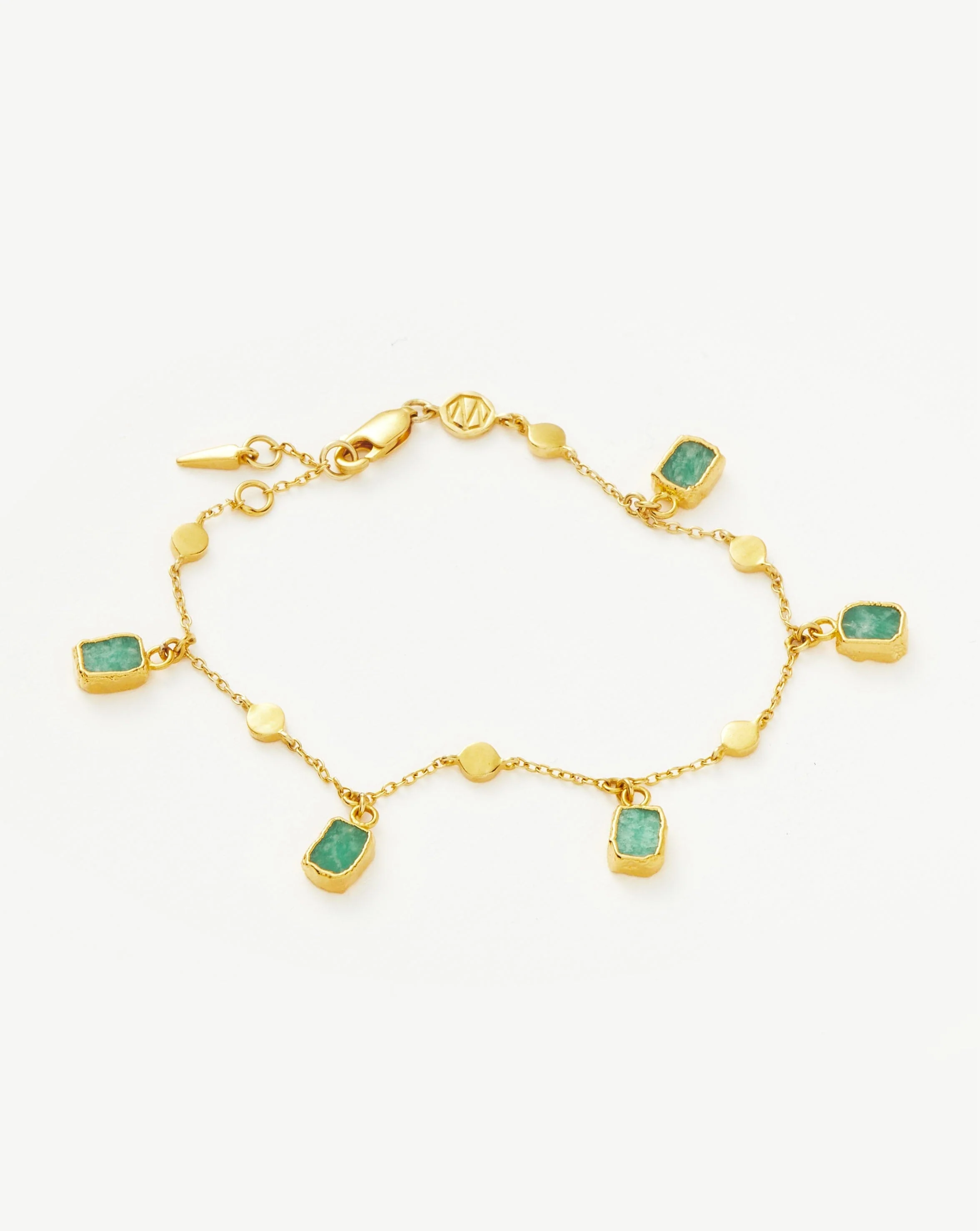 Lena Charm Bracelet | 18ct Gold Plated/Amazonite - Image 4