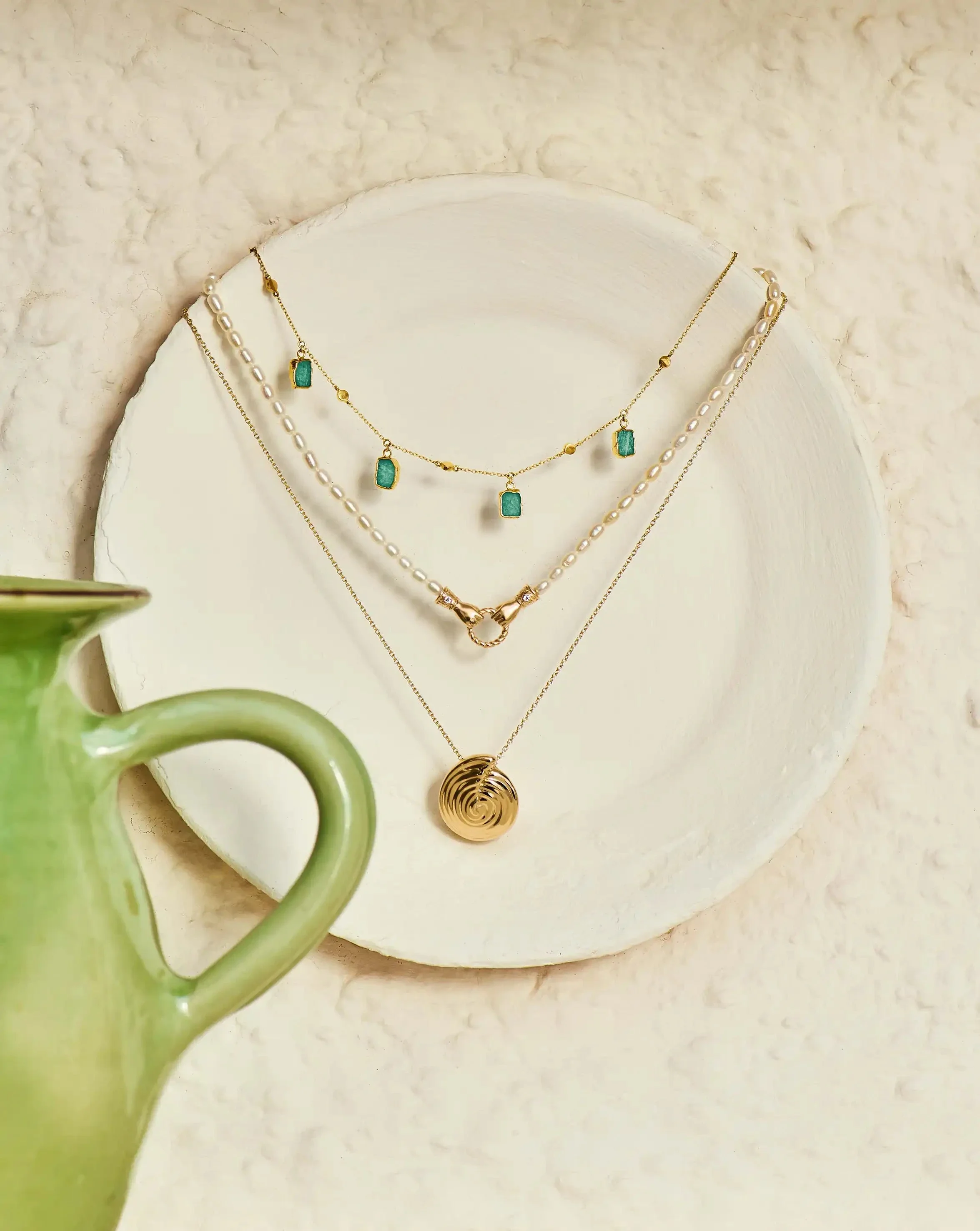 Lena Charm Choker | 18ct Gold Plated/Amazonite - Image 5
