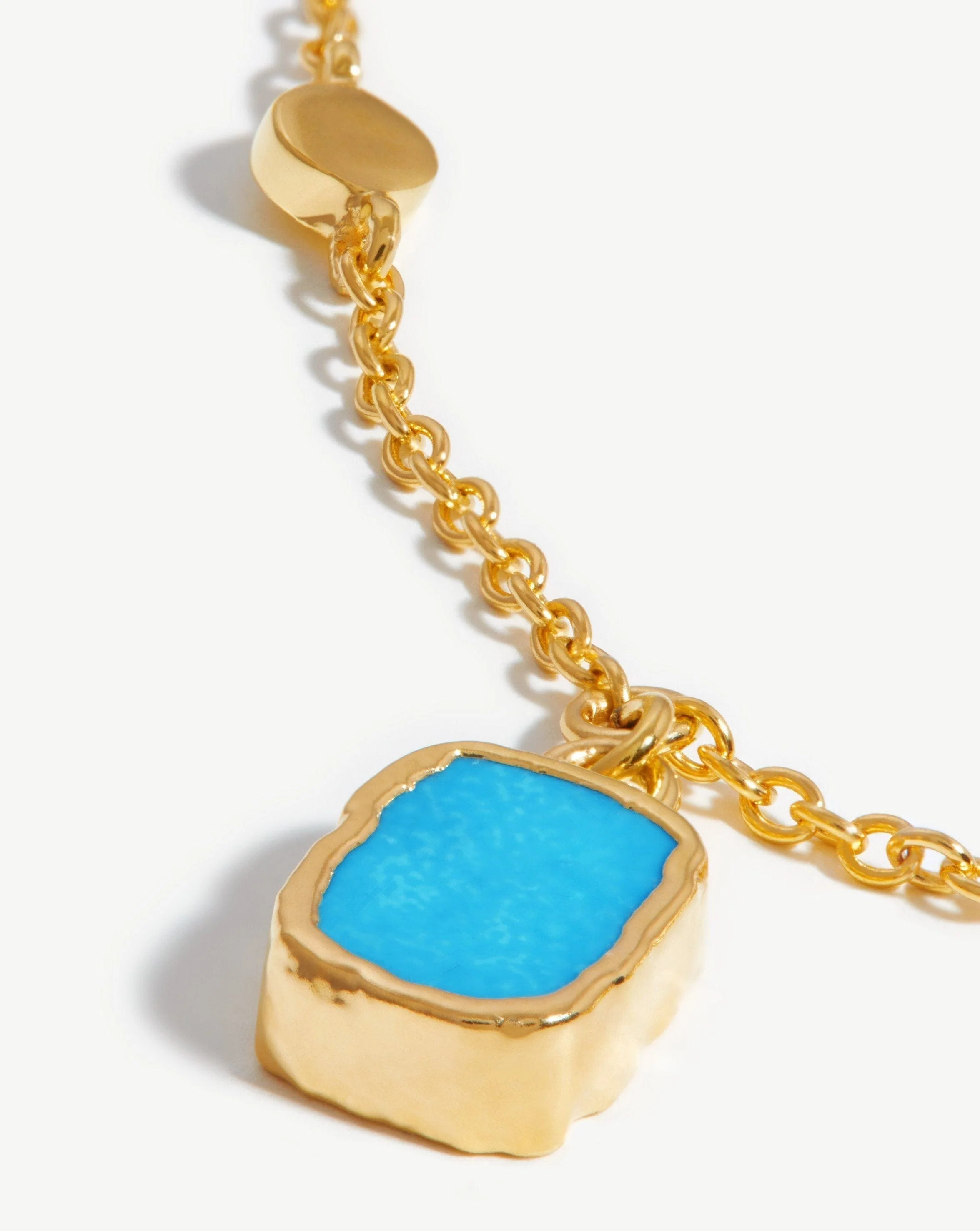 Lena Charm Choker | 18ct Gold Plated/Turquoise - Image 4
