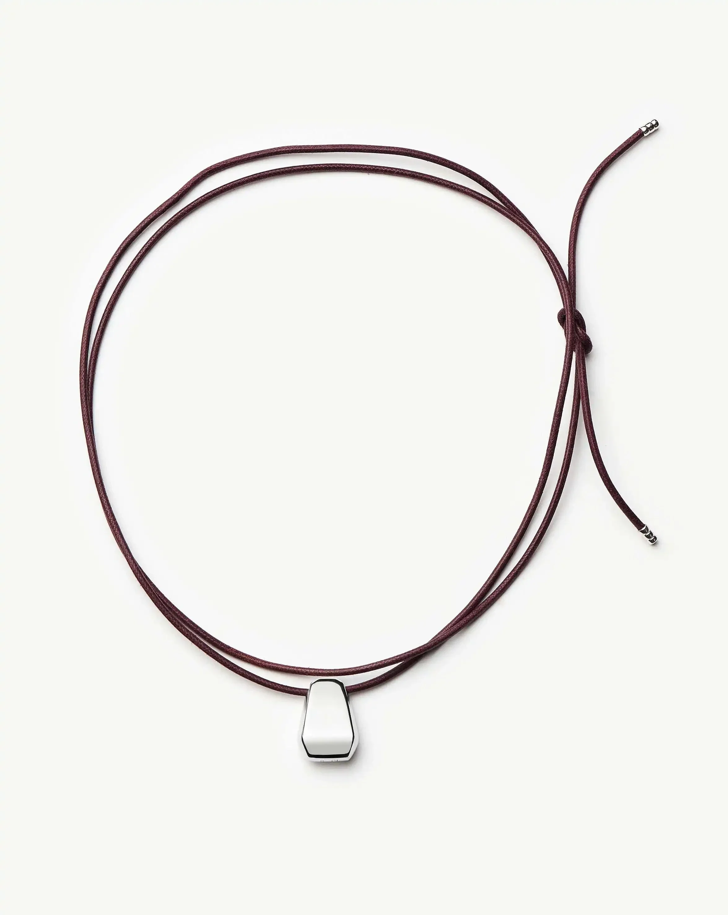 Lucy Williams Arco Cord Necklace | Silver Plated