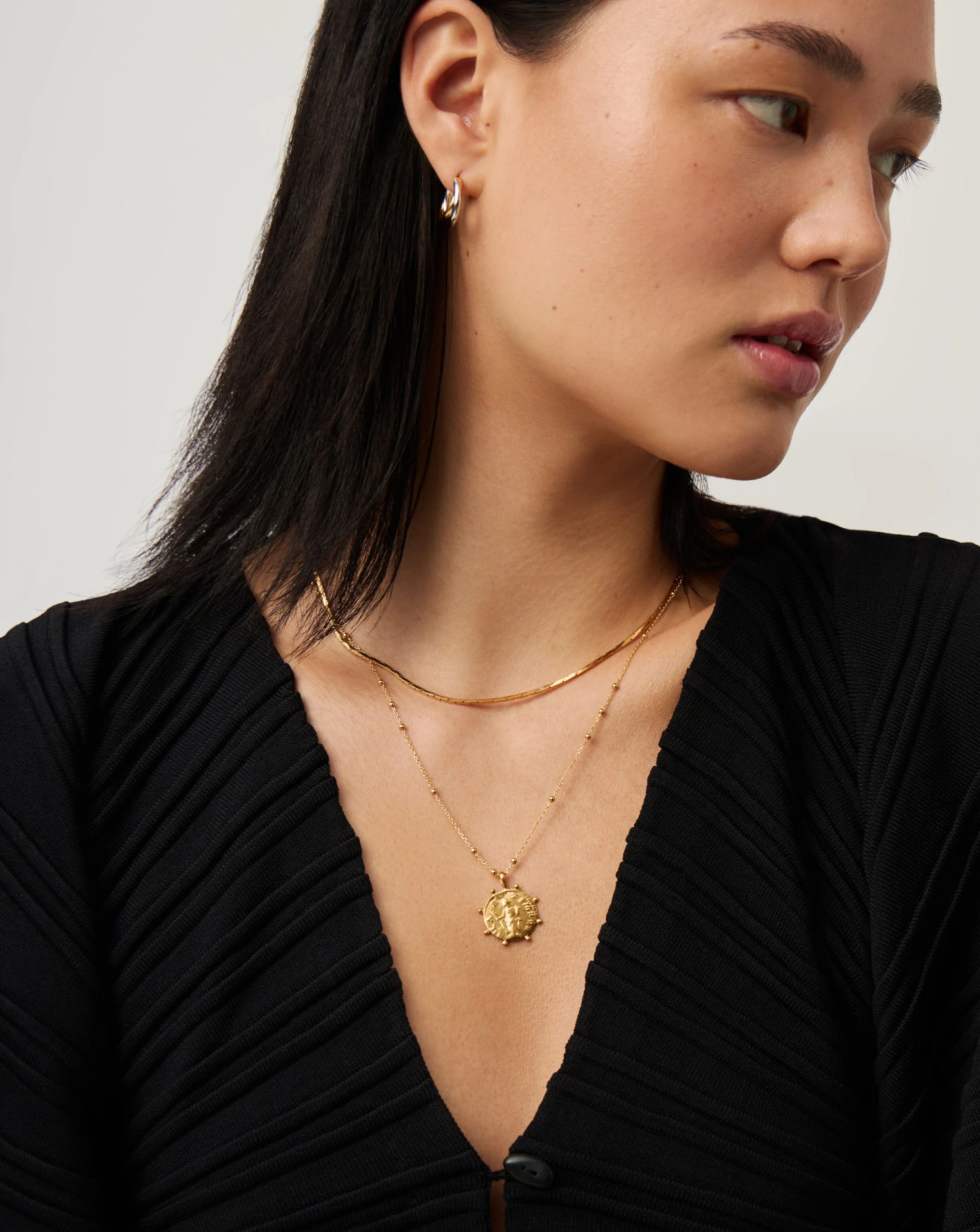 Lucy Williams Beaded Coin Necklace - Image 3