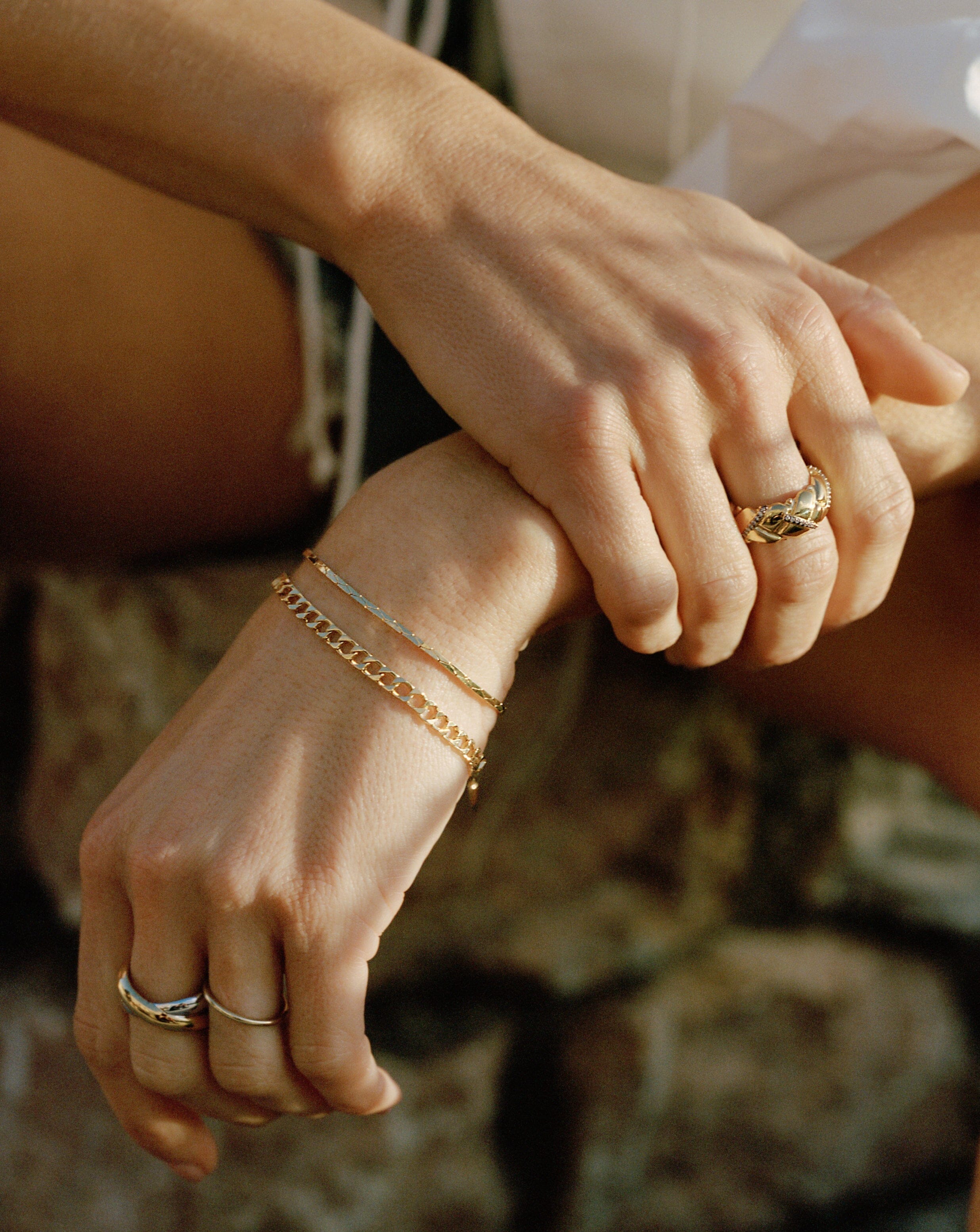 Lucy Williams Cobra Snake Chain Bracelet | 18ct Gold Plated - Image 6