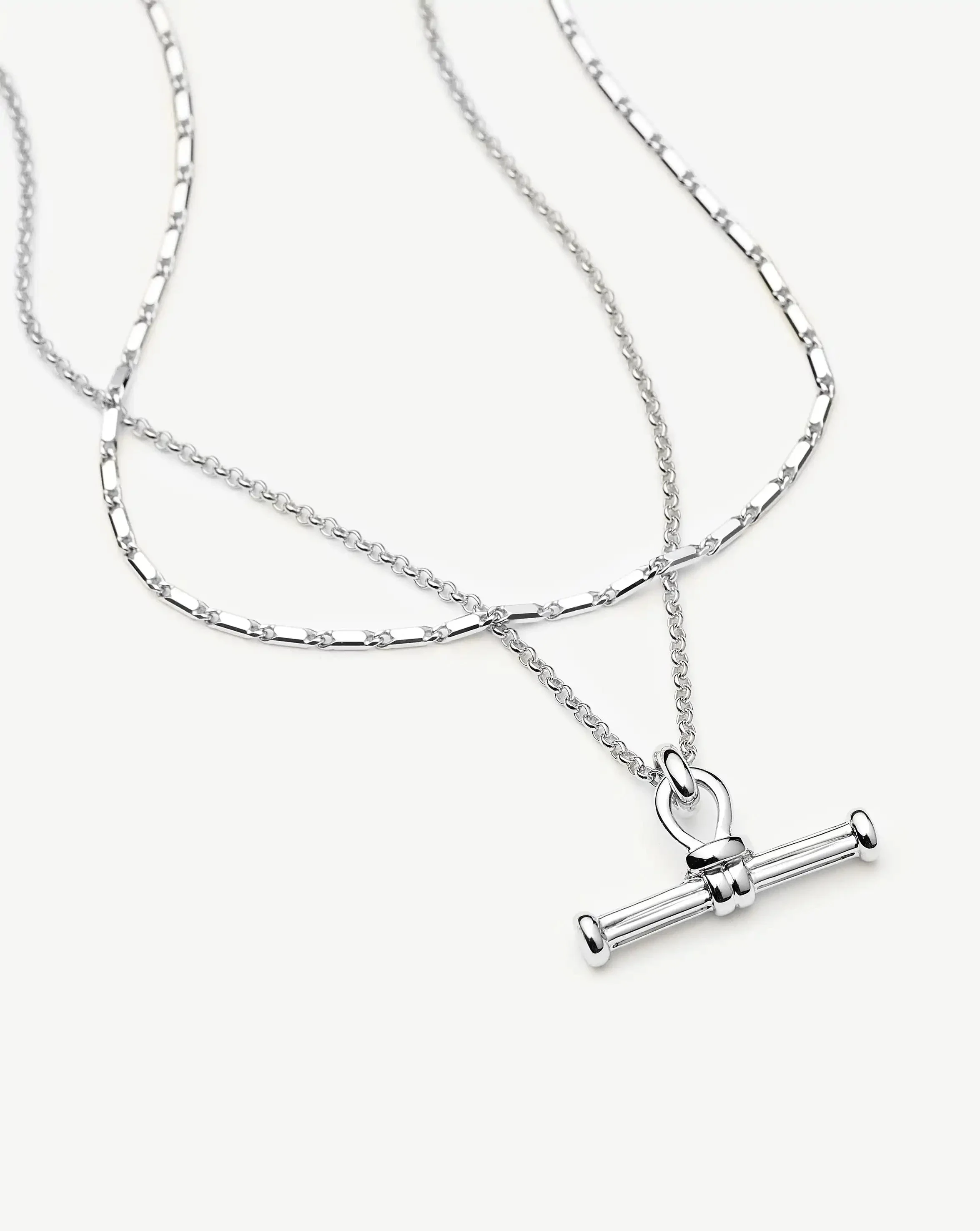 Lucy Williams Horizon & Ridge T-bar Necklace Set | Sterling Silver - Image 4