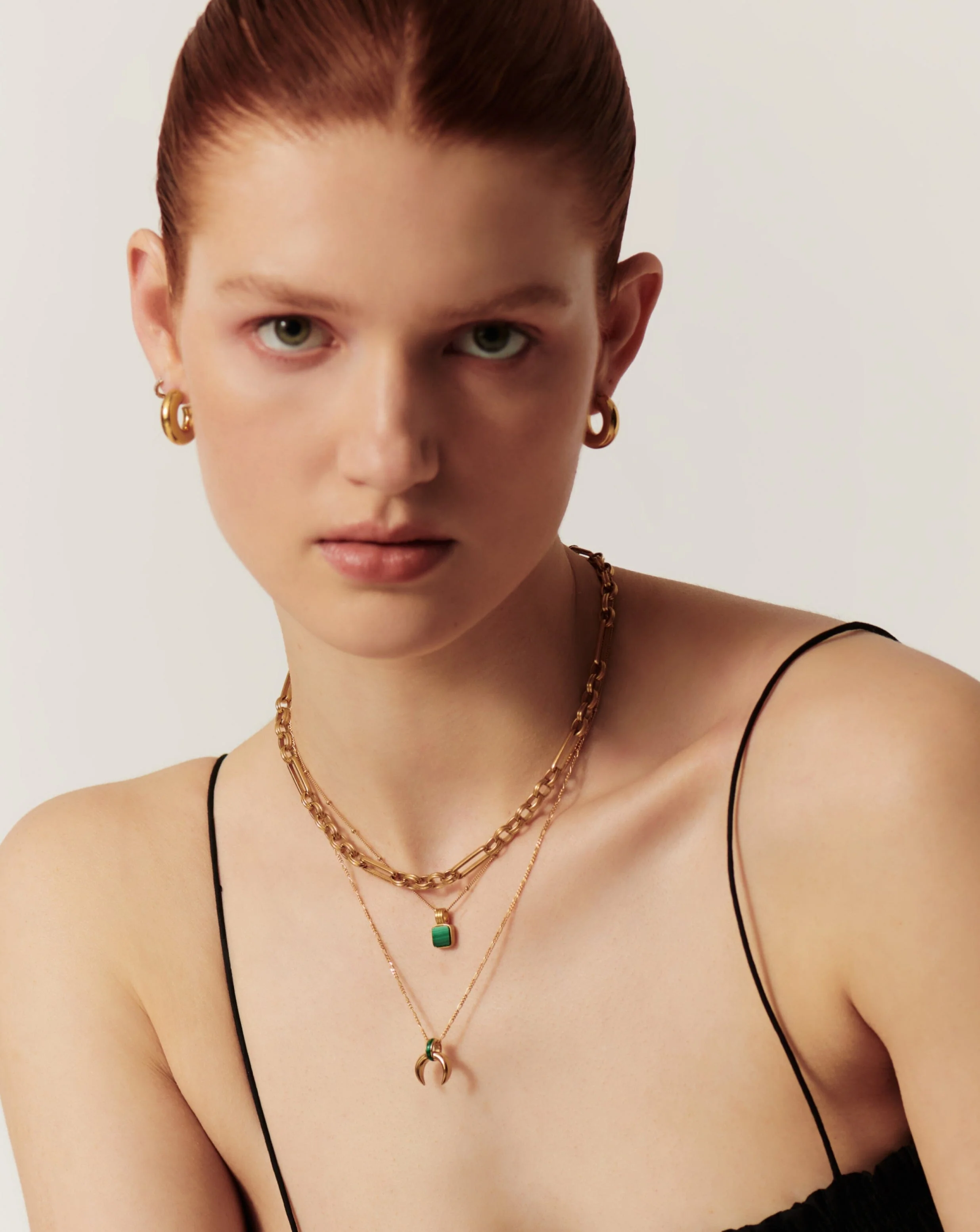 Lucy Williams Malachite Horn Pendant Necklace | 18ct Gold Vermeil/Malachite - Image 3