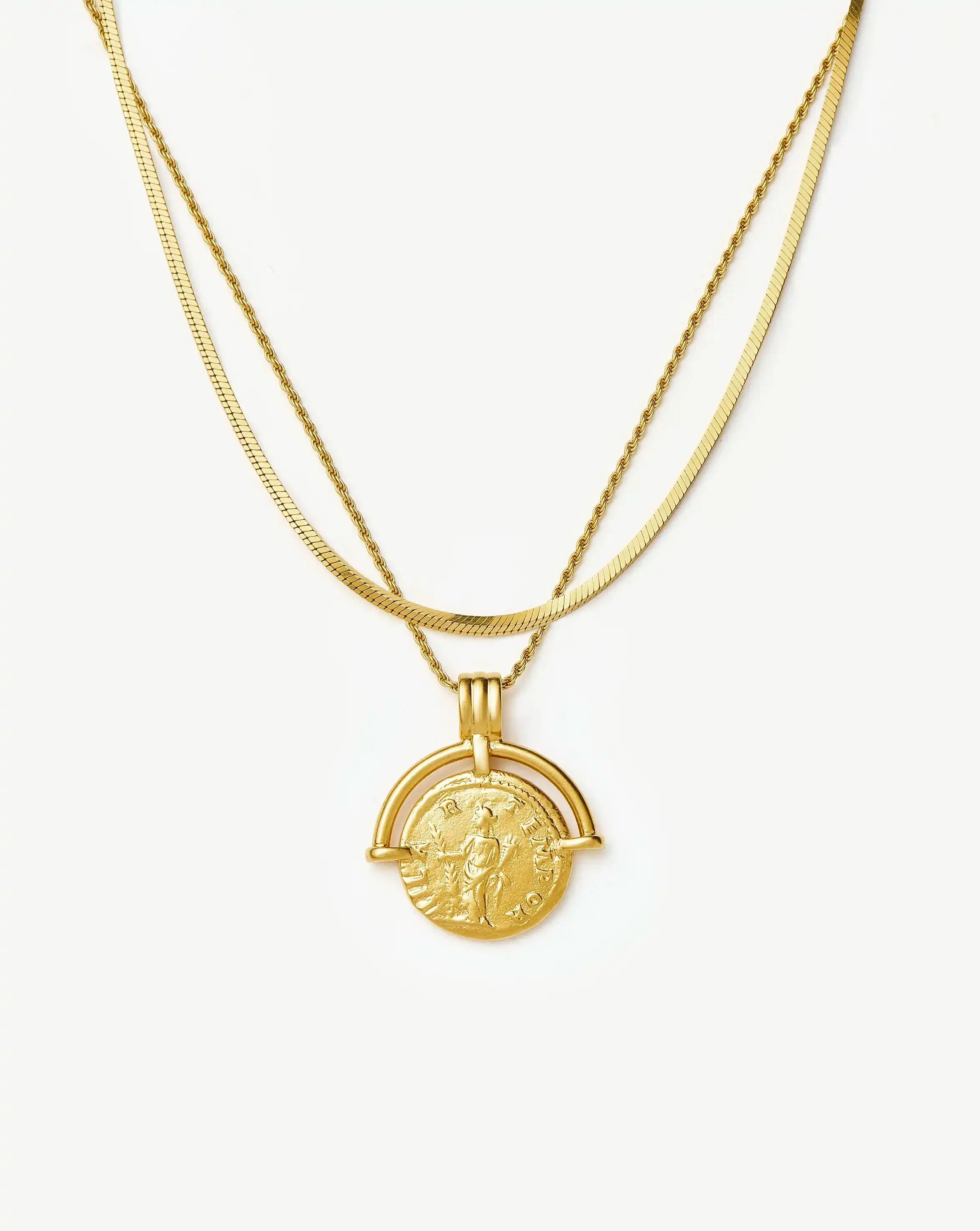Lucy Williams Roman Arc & Snake Necklace Set | 18ct Gold Plated /  18ct Gold Plated Vermeil