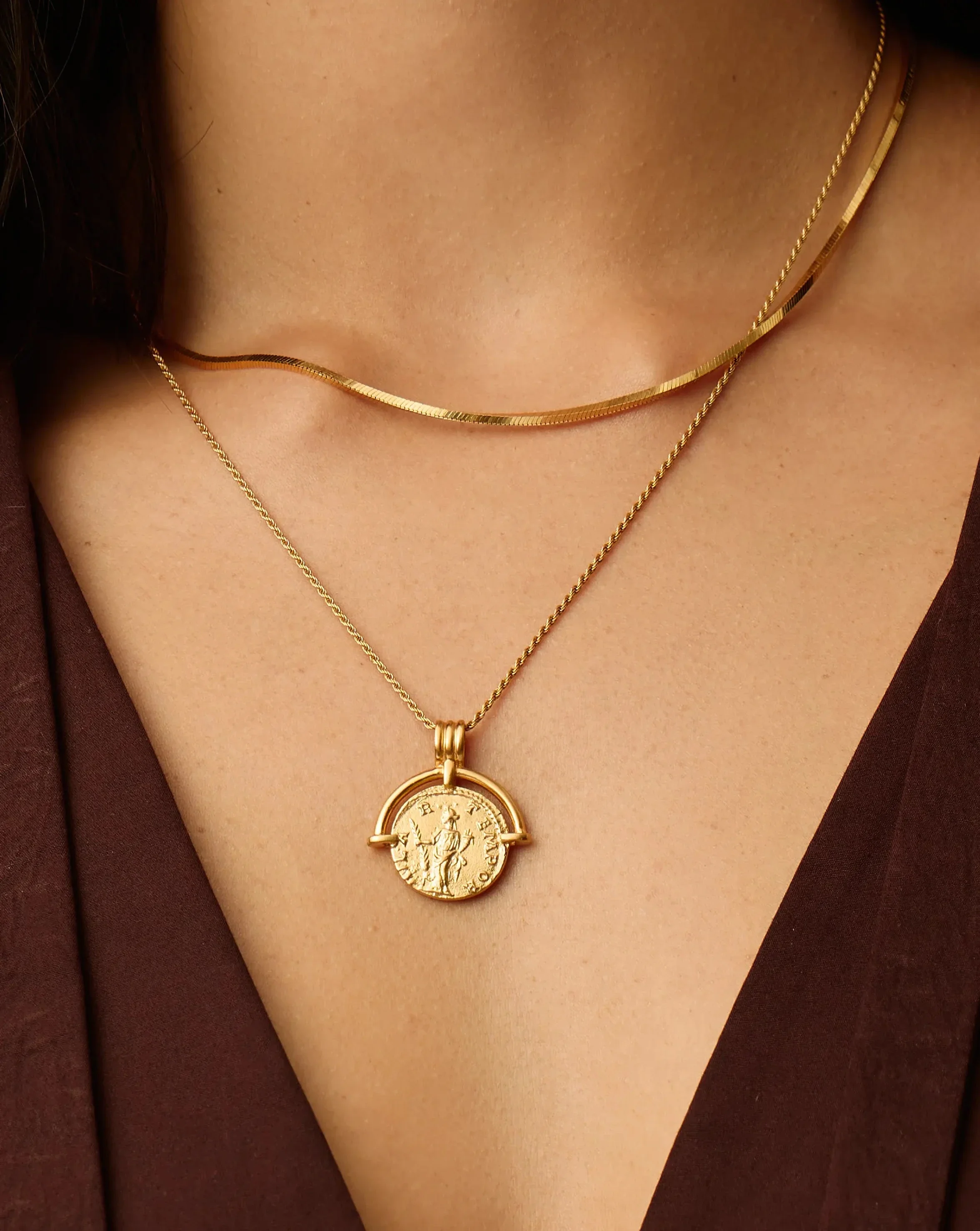 Lucy Williams Roman Arc & Snake Necklace Set | 18ct Gold Plated /  18ct Gold Plated Vermeil - Image 2