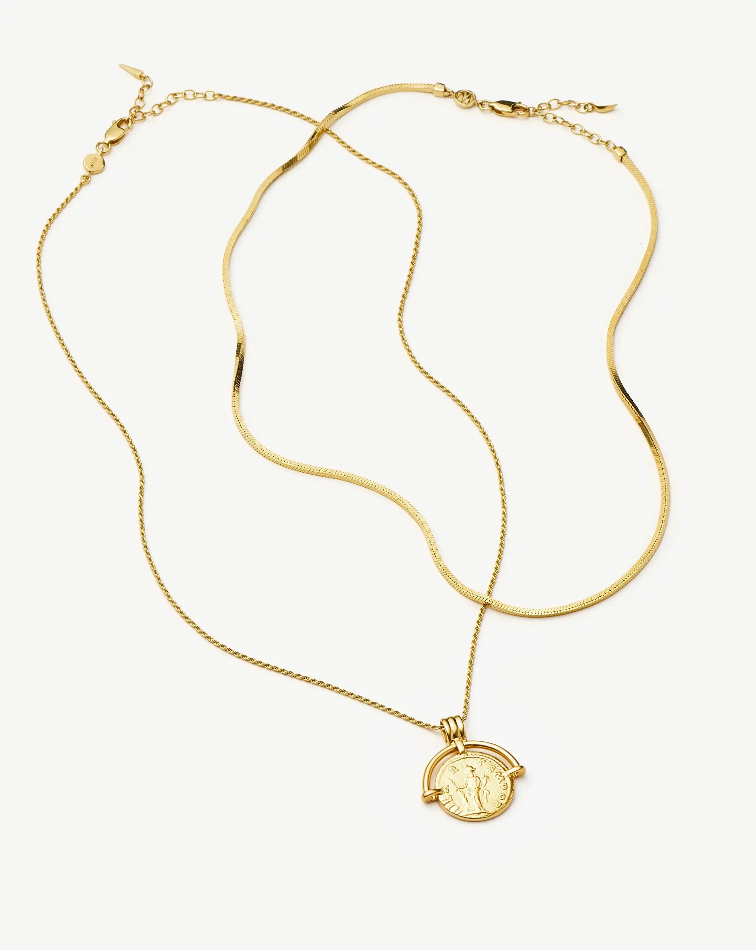 Lucy Williams Roman Arc & Snake Necklace Set | 18ct Gold Plated /  18ct Gold Plated Vermeil - Image 4