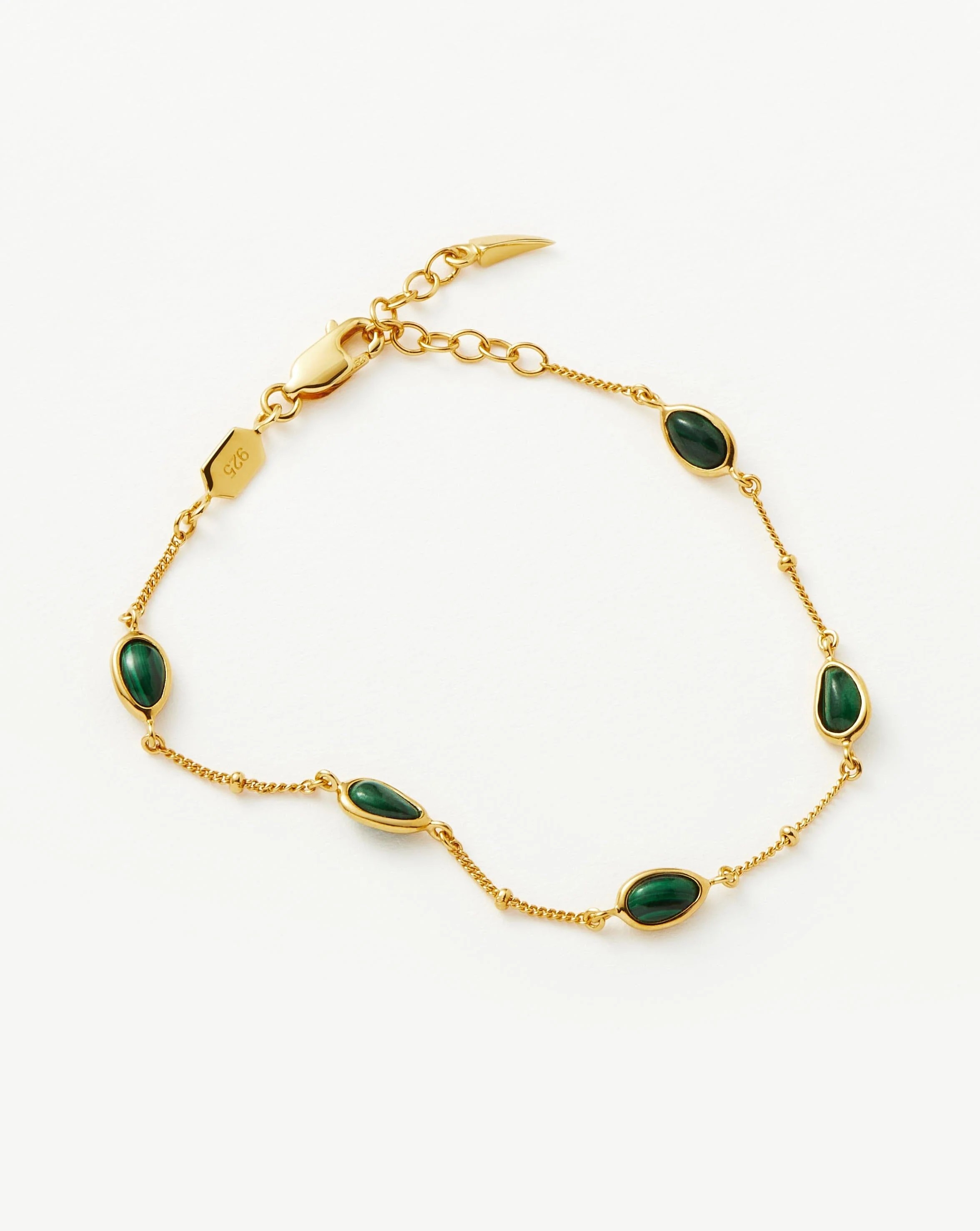 Magma Gemstone Charm Bracelet | 18ct Gold Vermeil on Recycled Sterling Silver