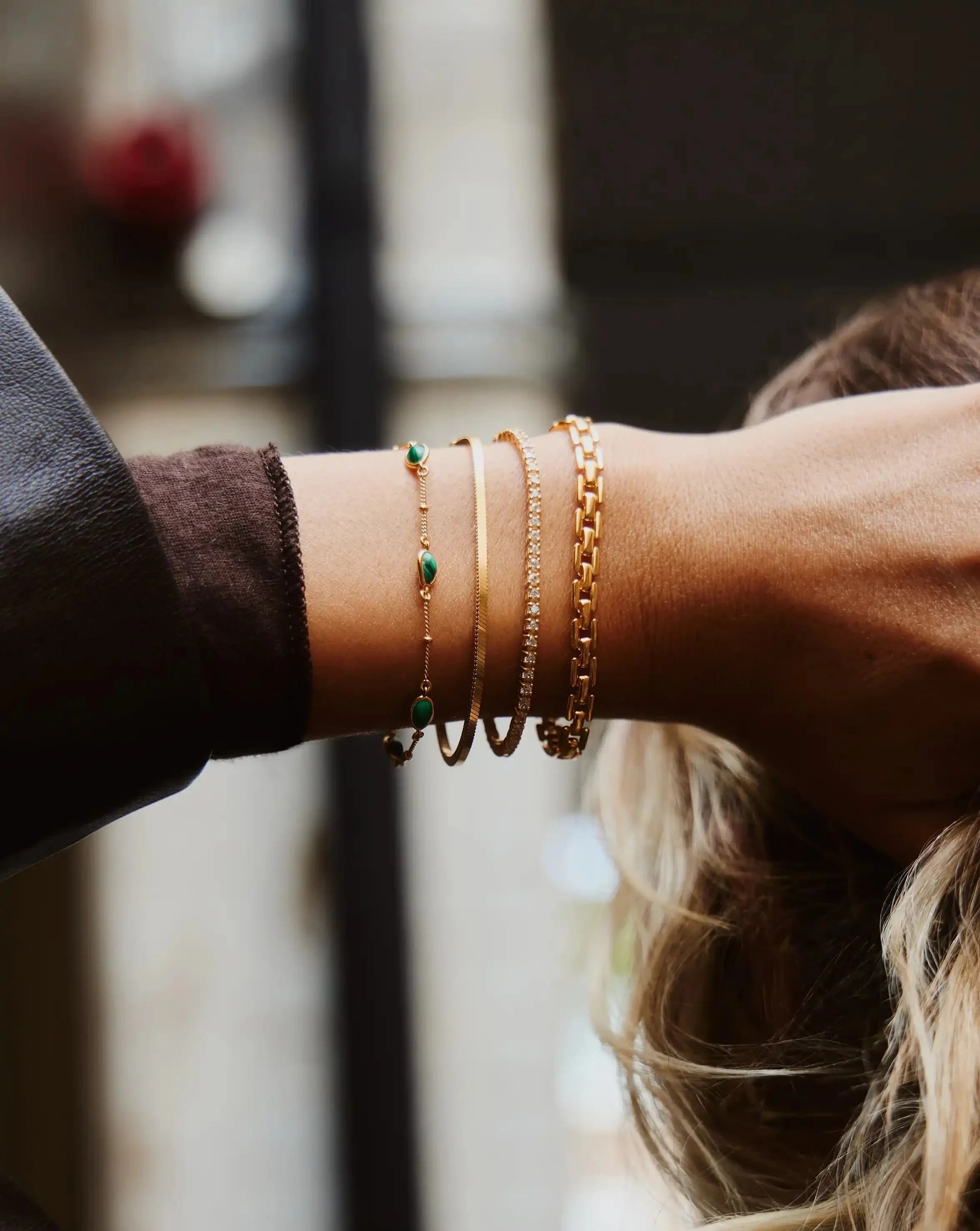 Magma Gemstone Charm Bracelet | 18ct Gold Vermeil on Recycled Sterling Silver - Image 3