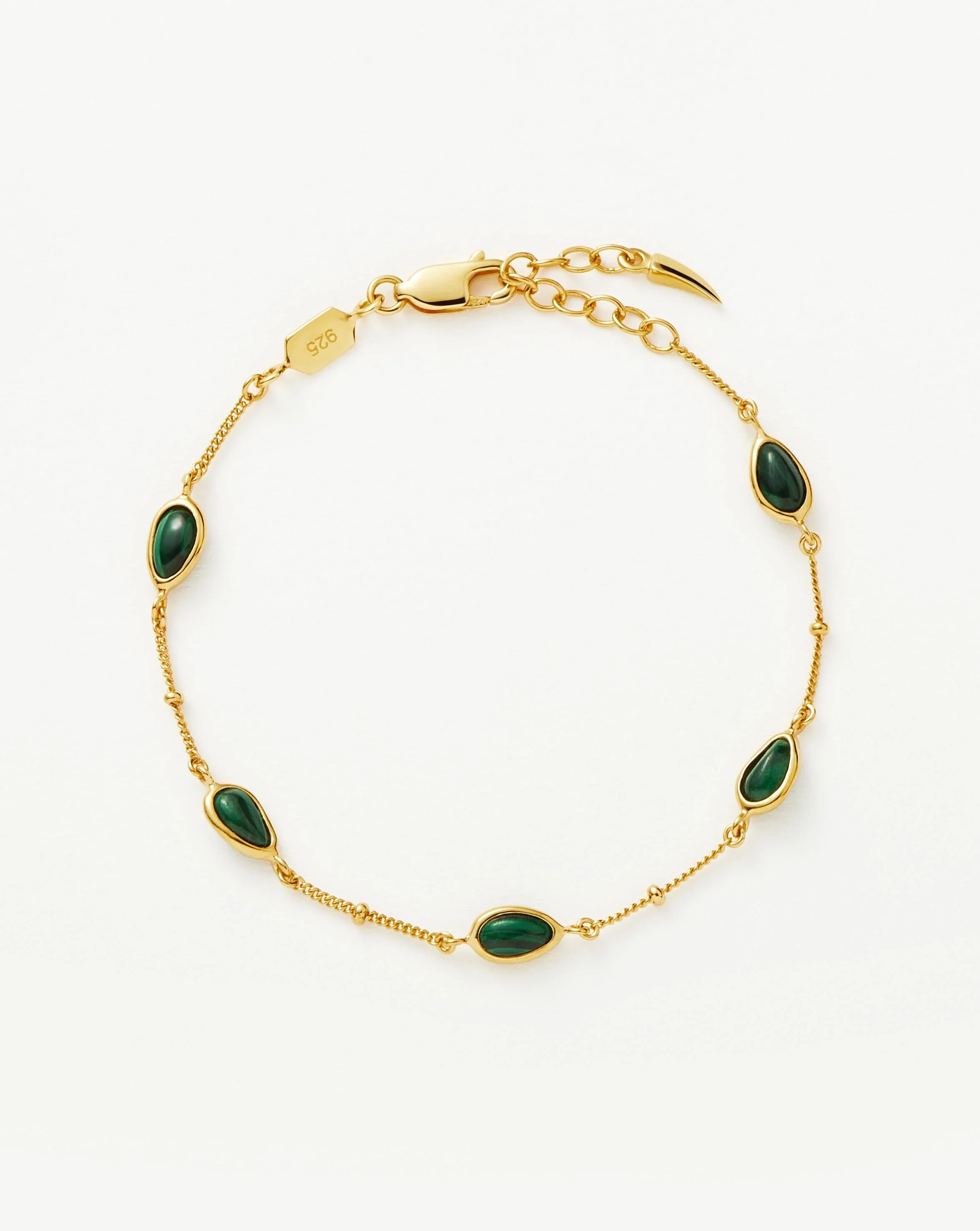 Magma Gemstone Charm Bracelet | 18ct Gold Vermeil on Recycled Sterling Silver - Image 4