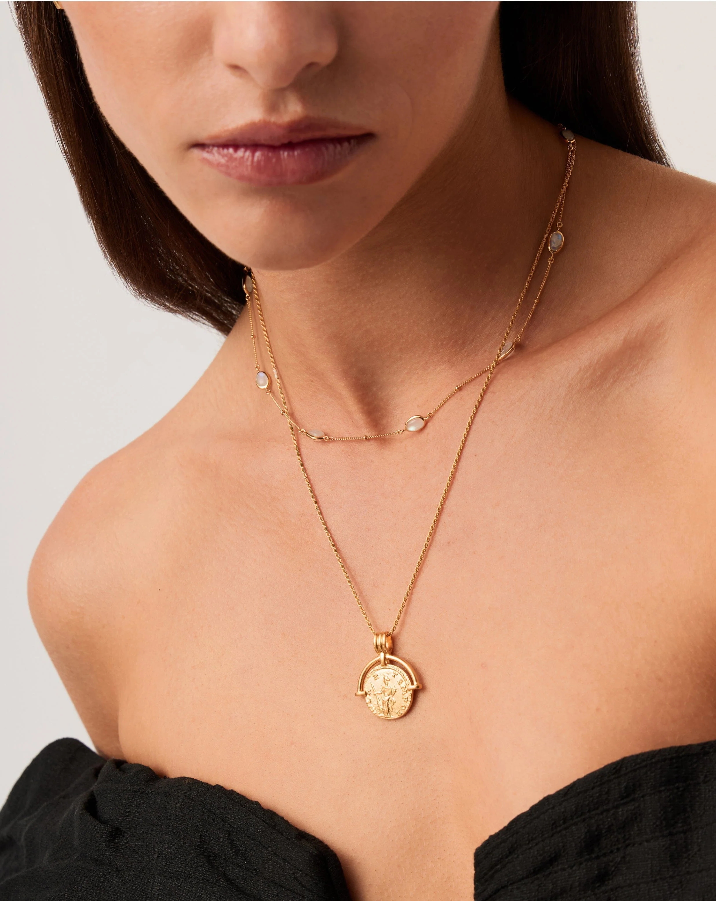 Magma Gemstone Charm Choker | 18ct Recycled Gold Vermeil on Recycled Sterling Silver - Image 2