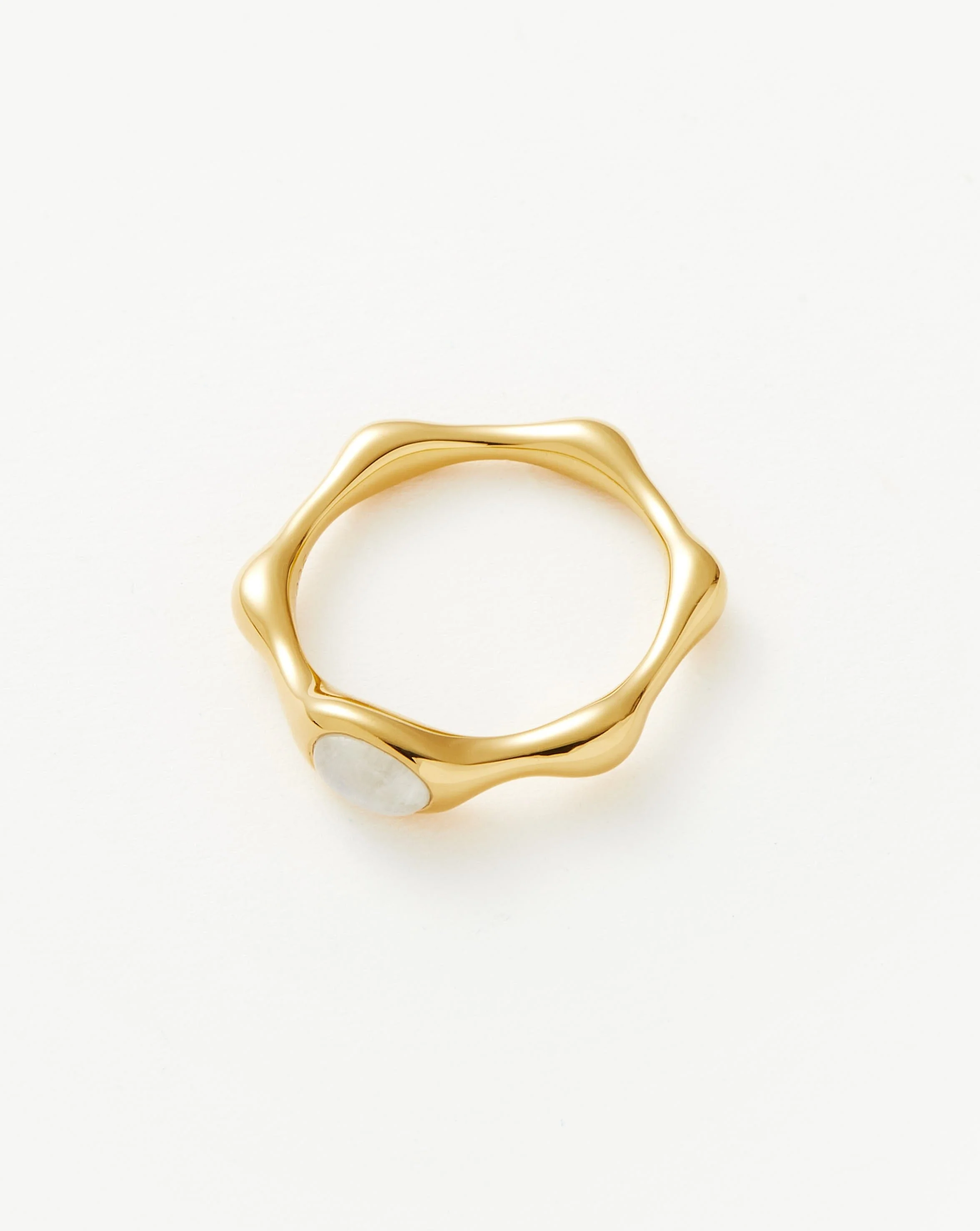 Magma Gemstone Stacking Ring | 18ct Recycled Gold Vermeil on Recycled Sterling Silver - Image 4