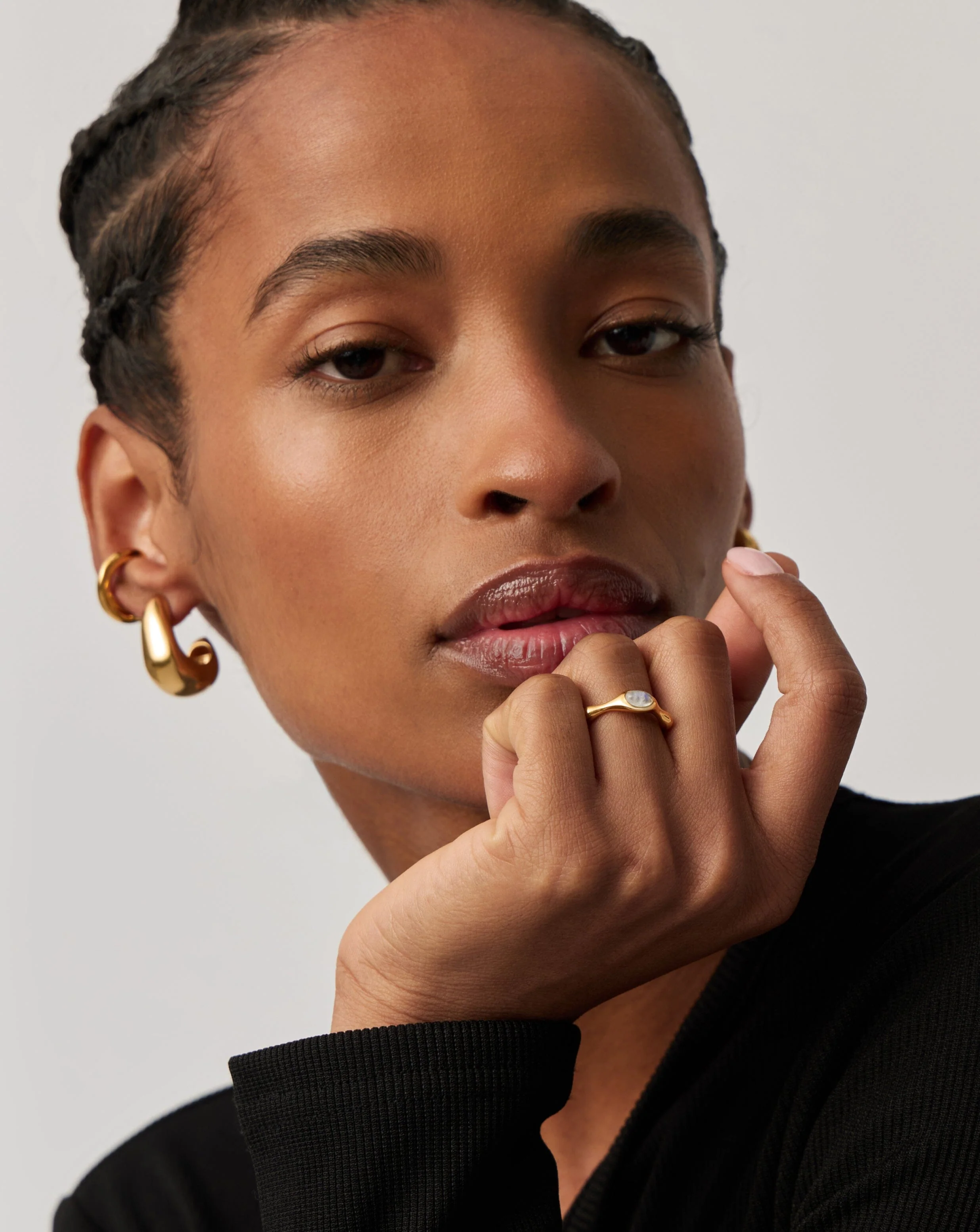 Magma Gemstone Stacking Ring | 18ct Recycled Gold Vermeil on Recycled Sterling Silver - Image 6