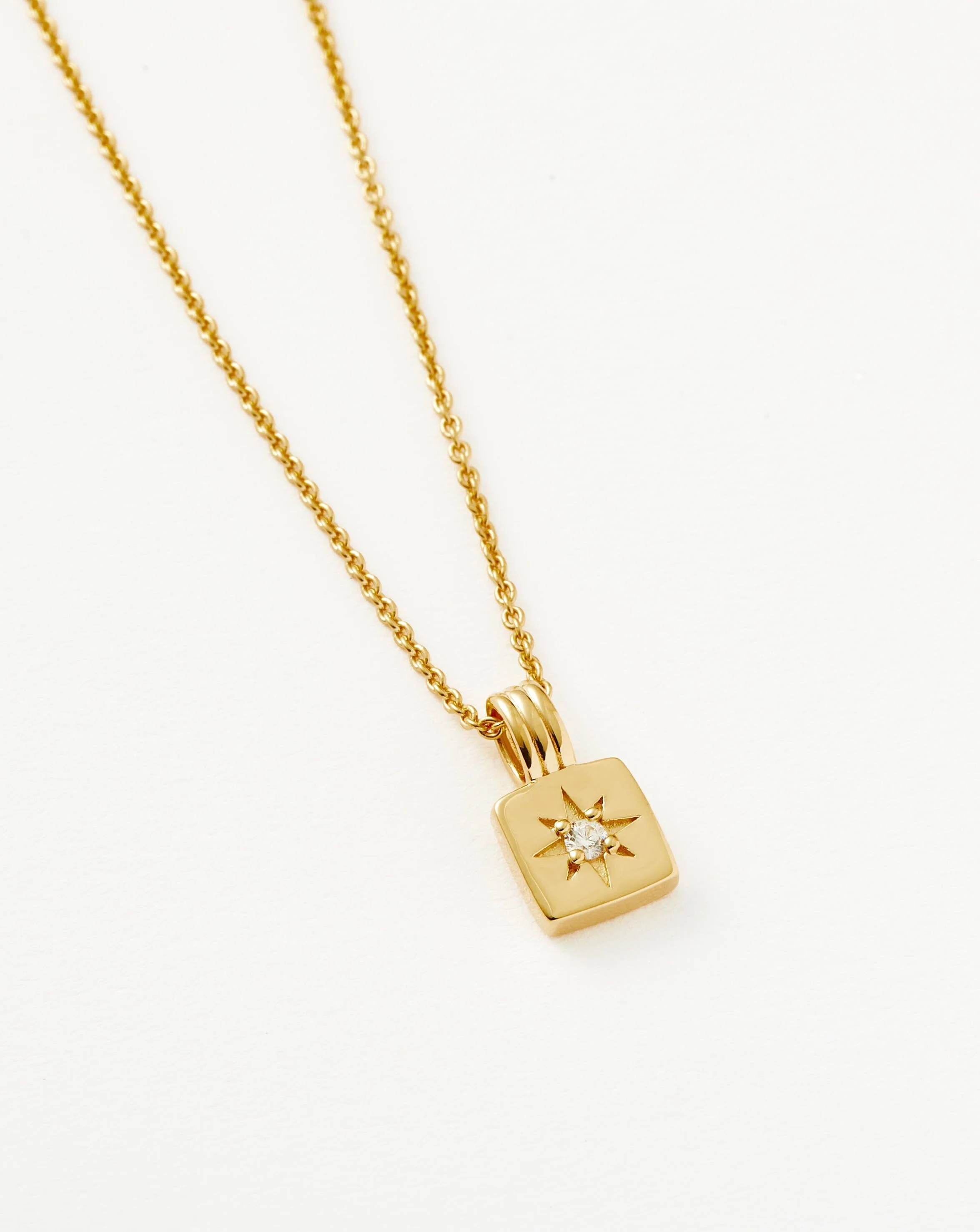 Mini Star Ridge Pendant Necklace | 18ct Gold Vermeil - Image 4