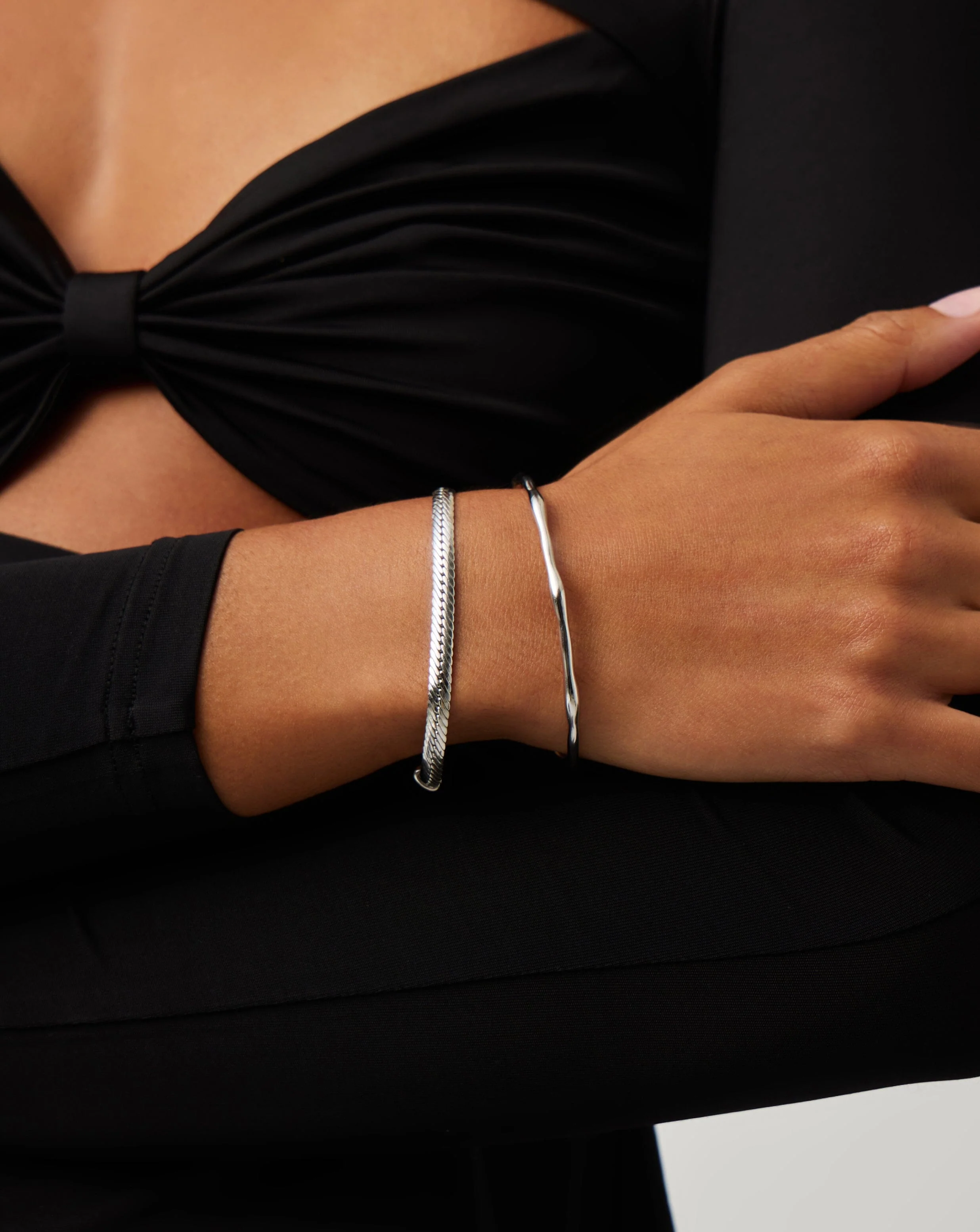 Molten Cuff Bracelet | Silver Plated - Image 3