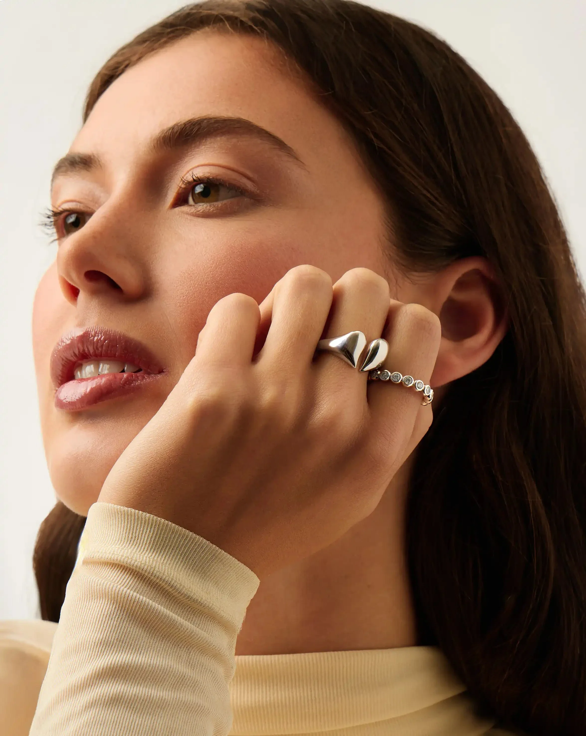 Molten Heart Statement Ring | Silver Plated - Image 3