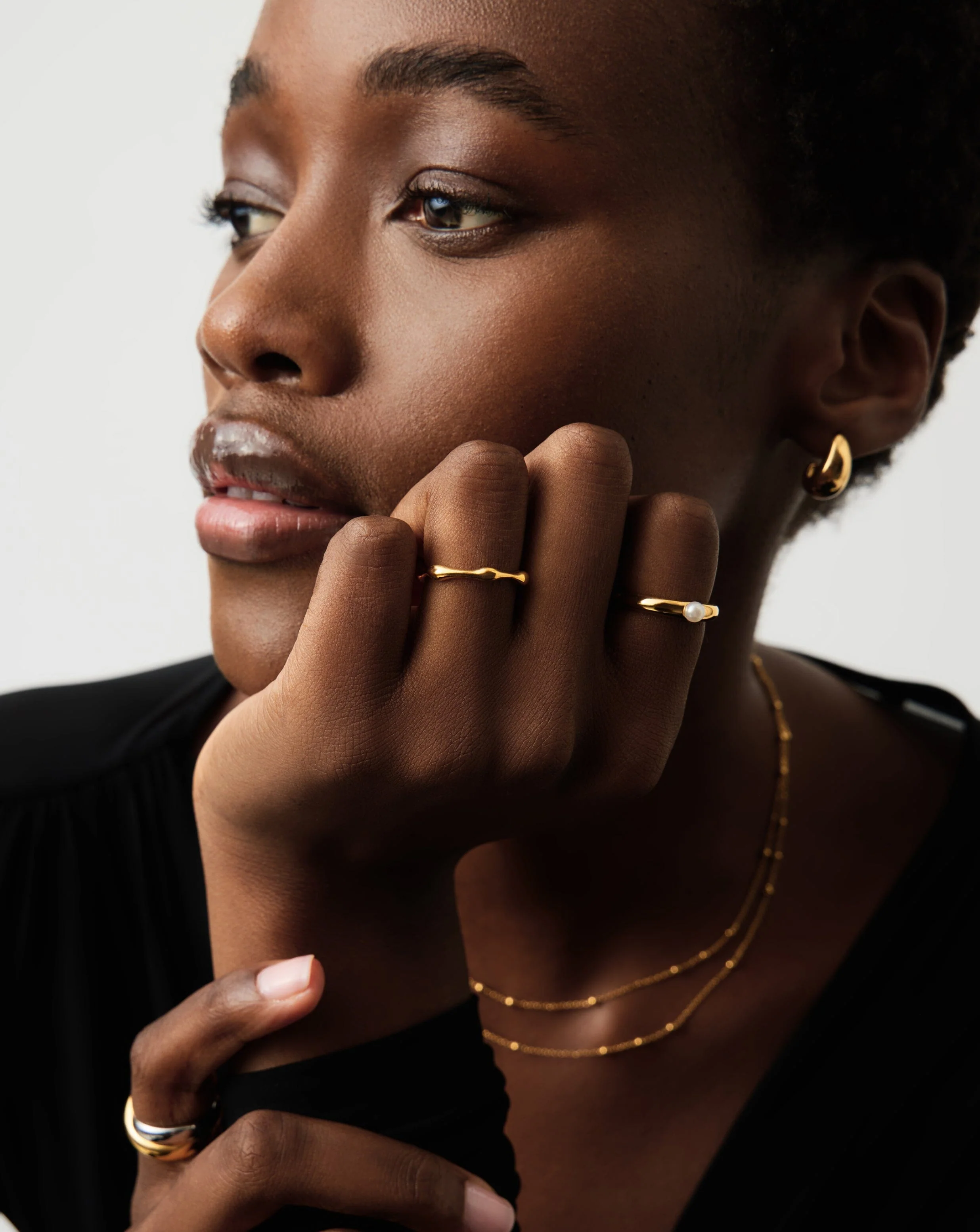 Molten Stacking Ring | 18ct Gold Vermeil - Image 2