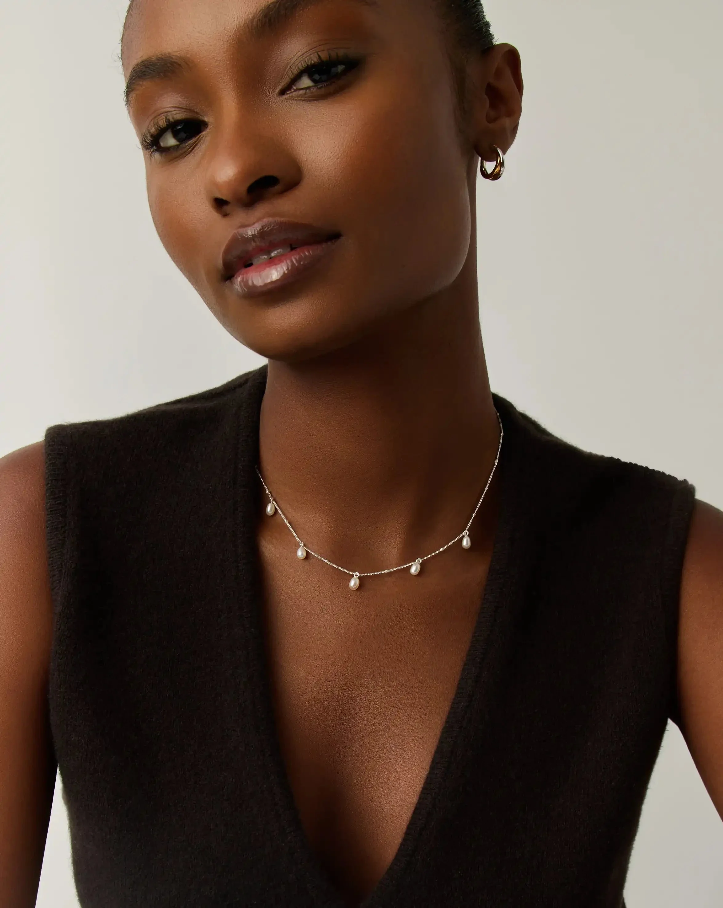Pearl Baya Baroque Chain Choker | Sterling Silver/Pearl - Image 6