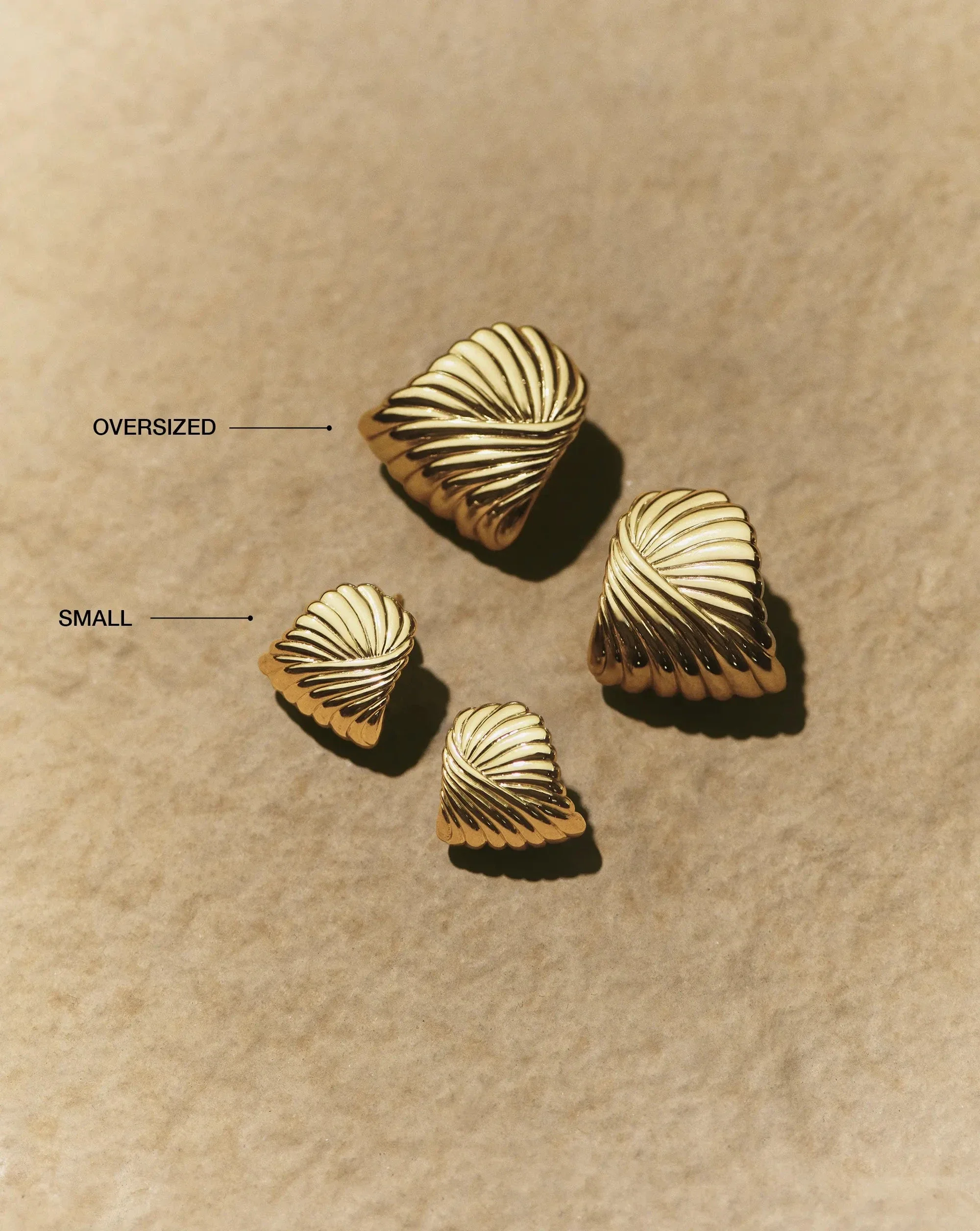 Ripple Oversized Stud Earrings - Image 4