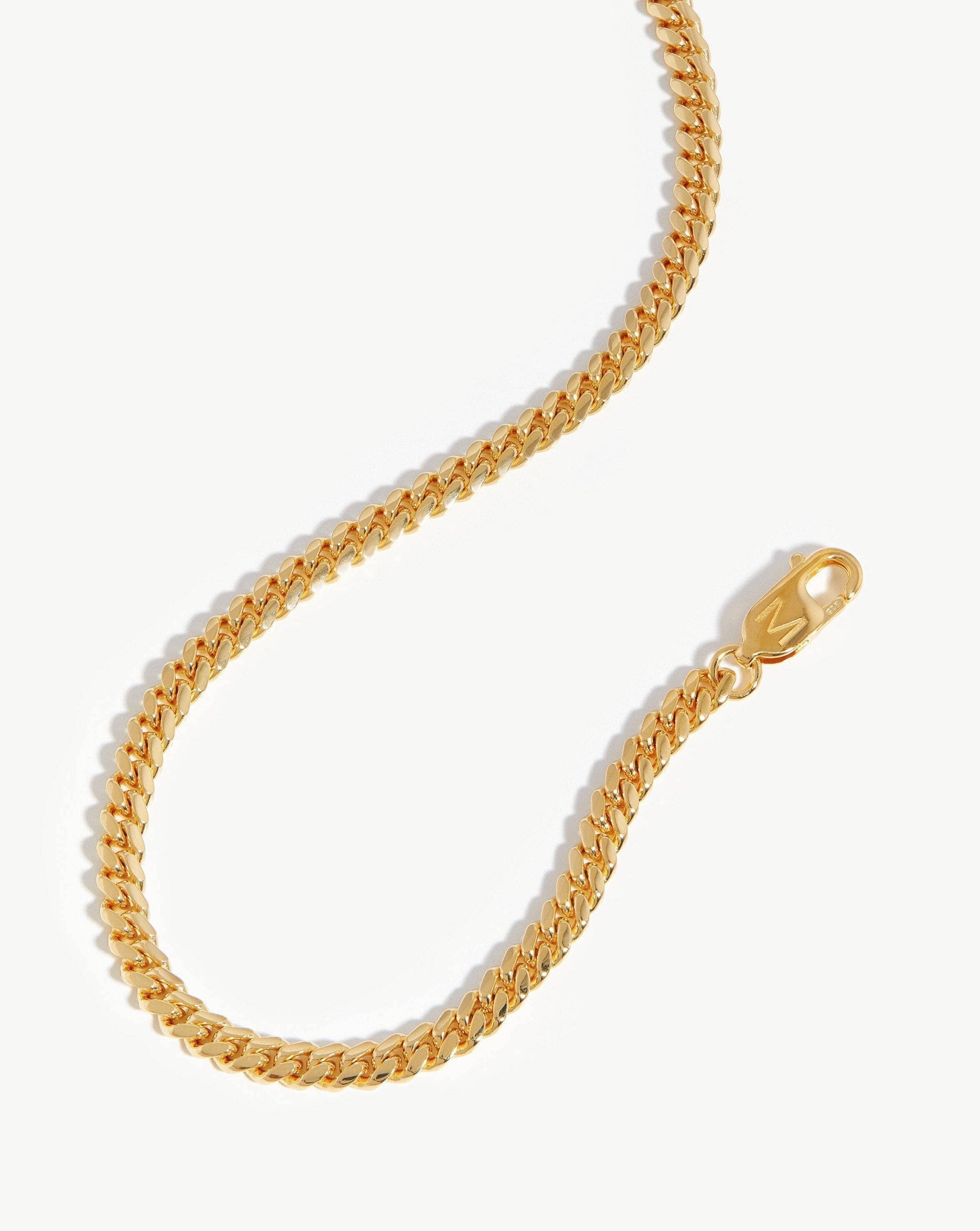 Mens Round Curb Chain Necklace - Image 5