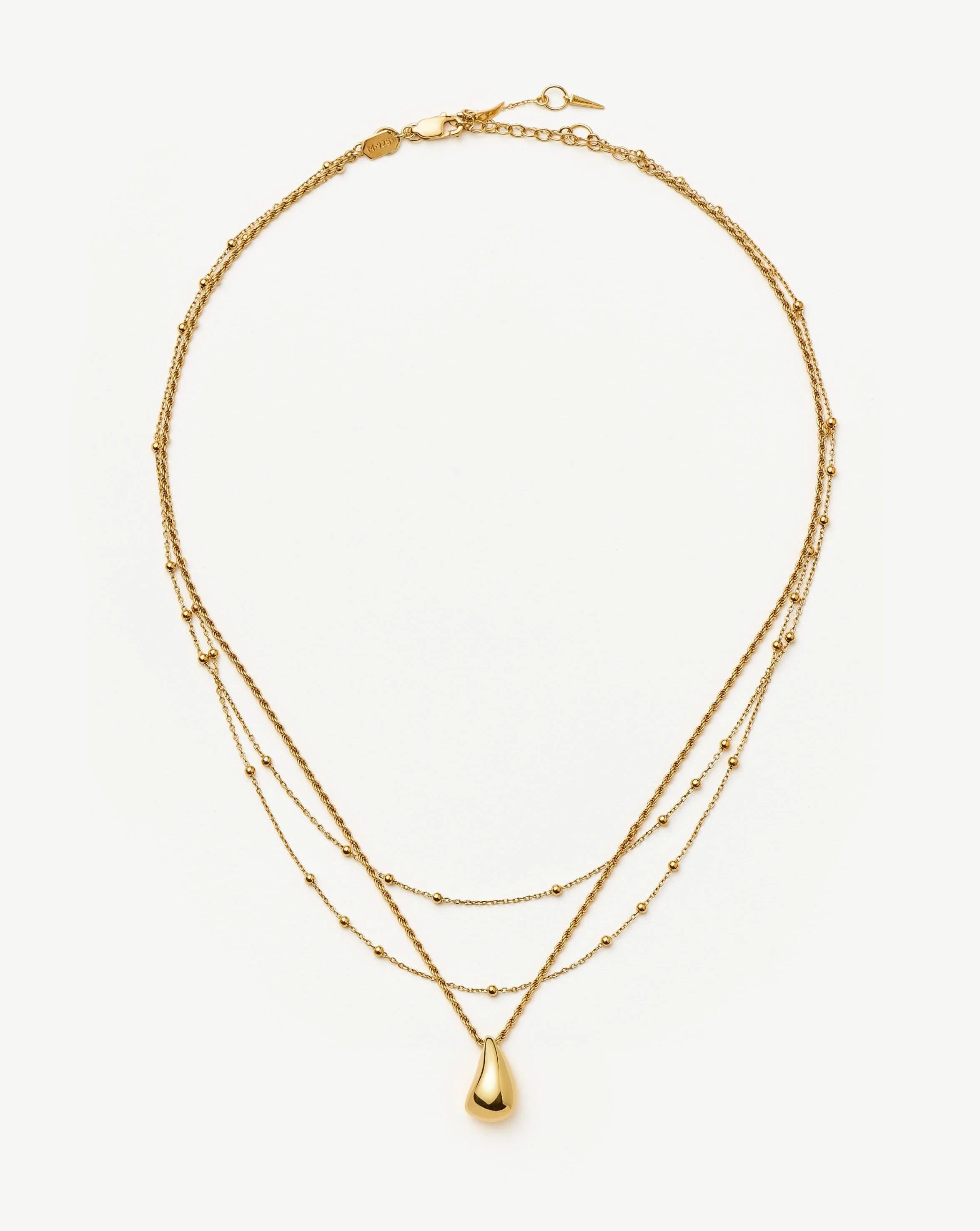 Savi Droplet Pendant & Double Necklace Set | 18ct Gold Vermeil - Image 4